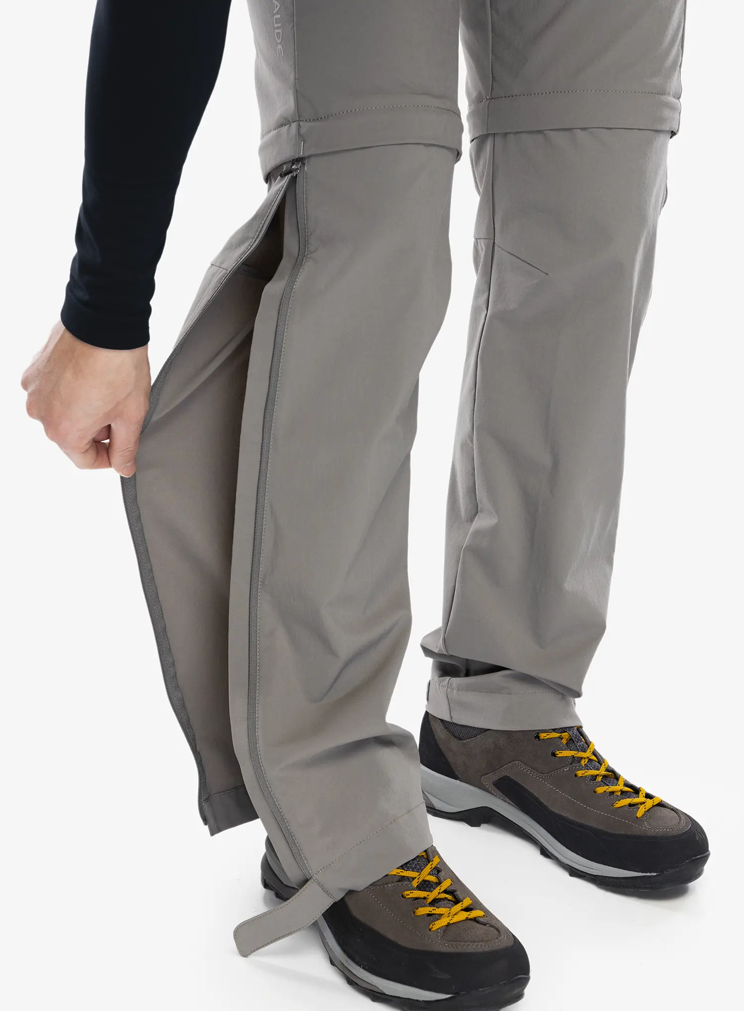 Hlače s odvojivim nogavicama Vaude Farley Stretch T-Zip Pants III - stone grey