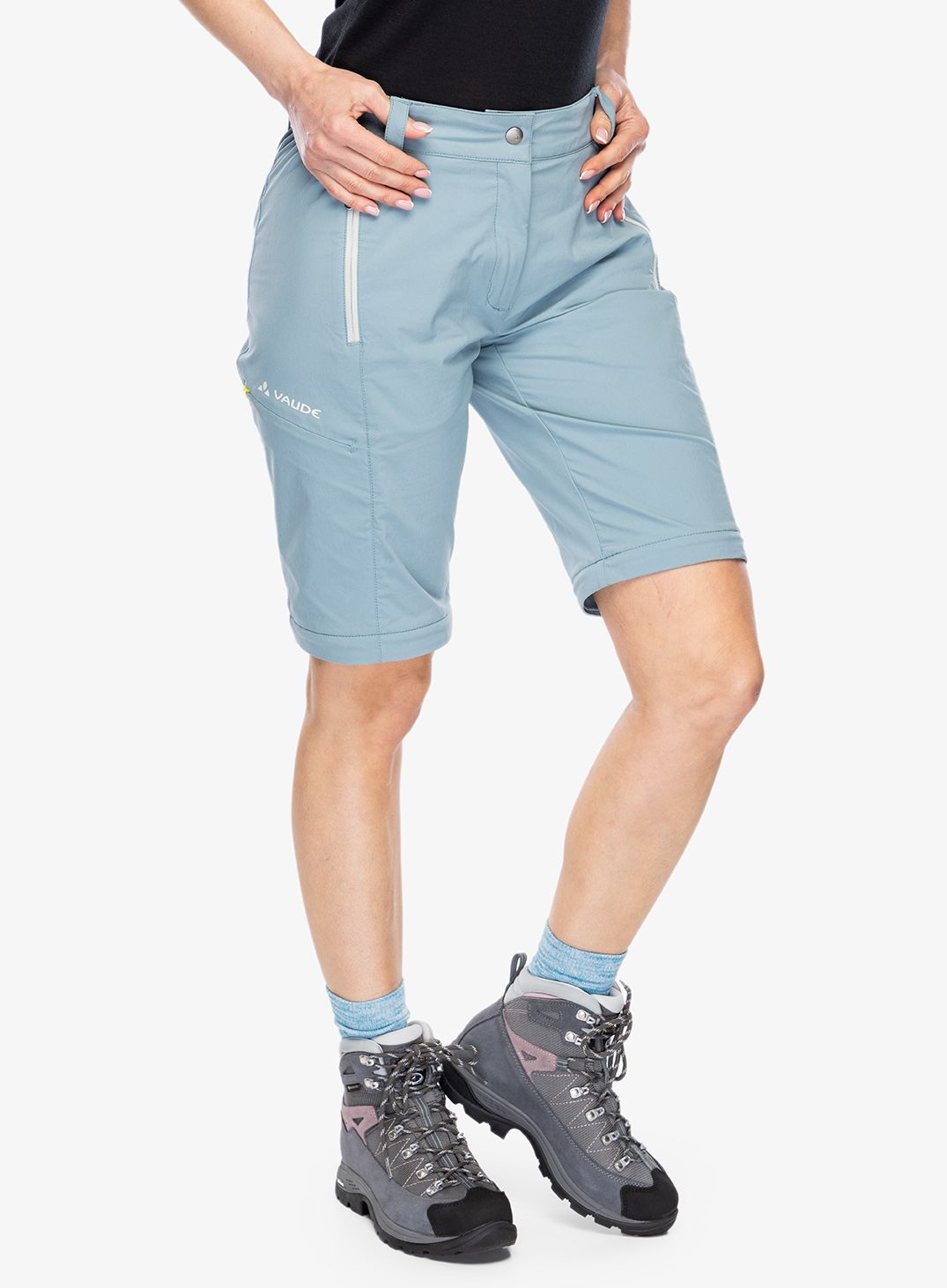 Ženske planinarske hlače Vaude Farley Stretch ZO T-Zip Pants II - nordic blue