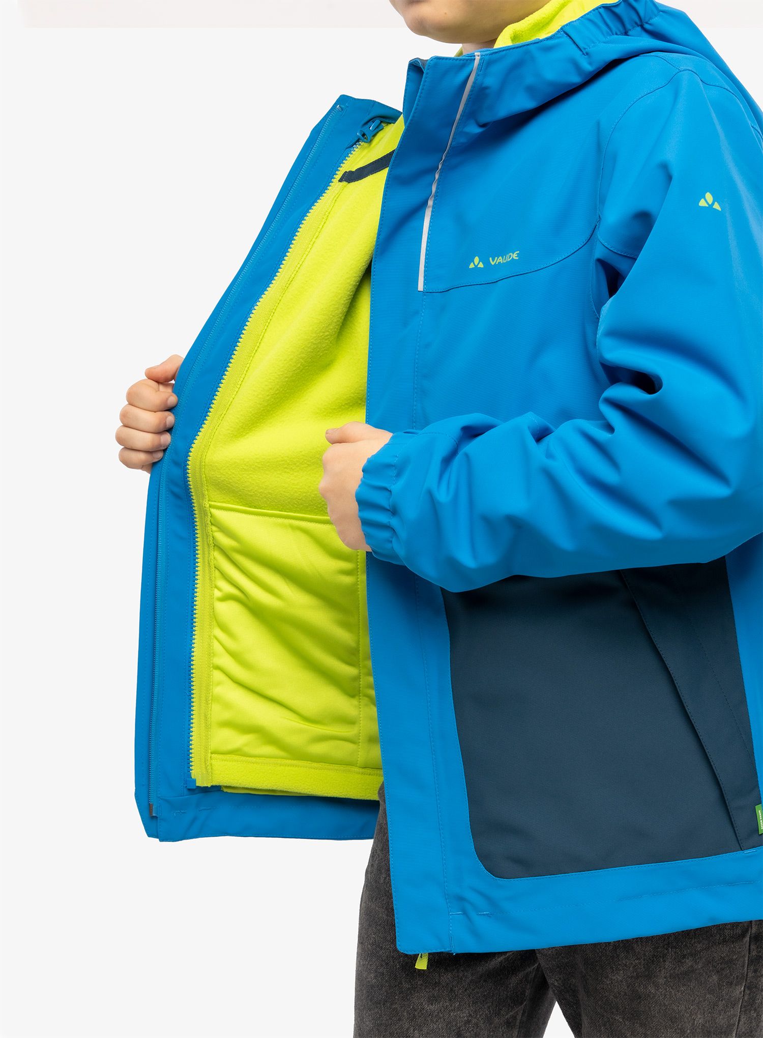 Dječja jakna Vaude Kids Campfire 3in1 Jacket IV - radiate/green