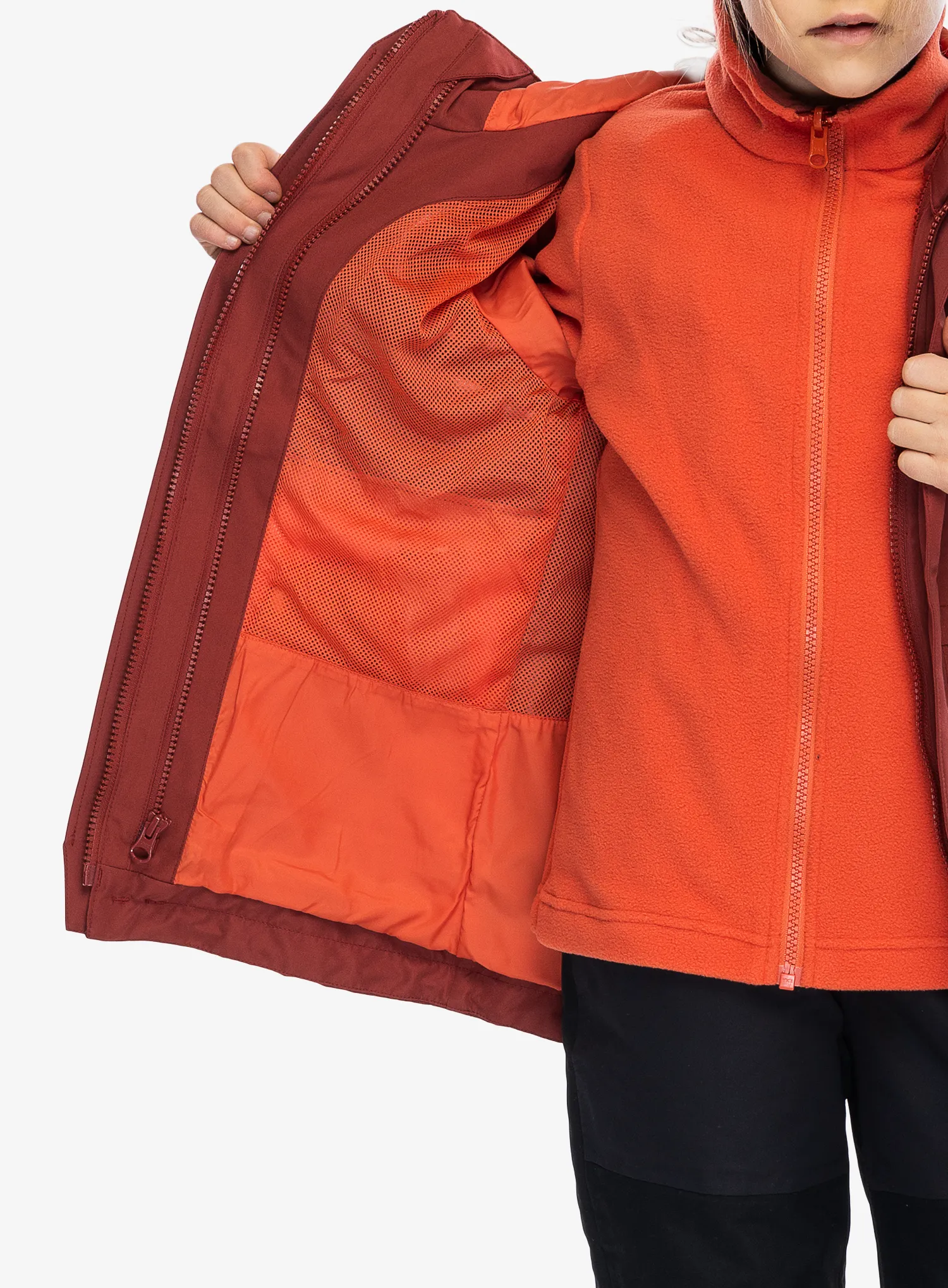 Jakna za djevojčice Vaude Kids Campfire 3in1 Jacket - redeva