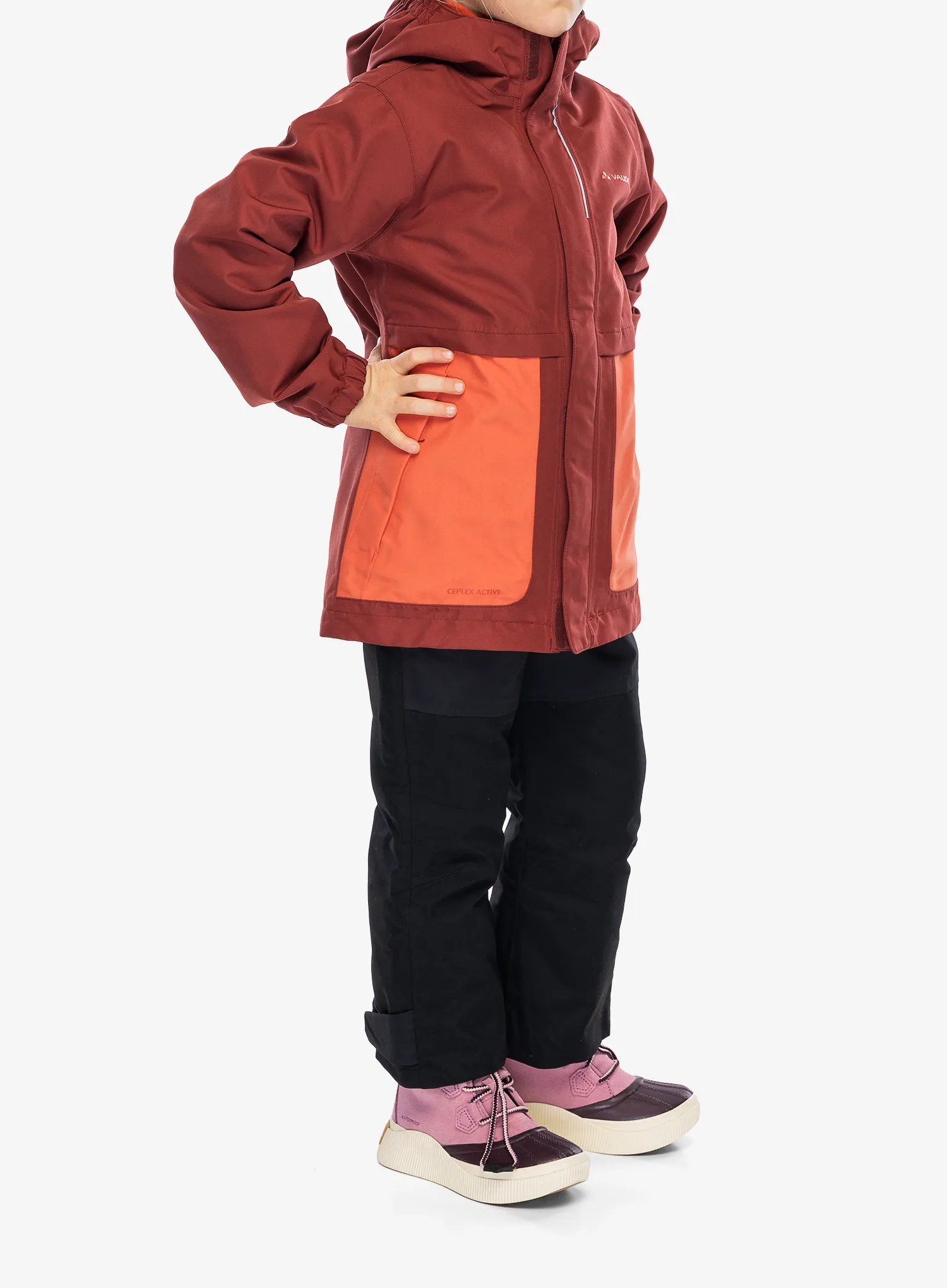 Jakna za djevojčice Vaude Kids Campfire 3in1 Jacket - redeva