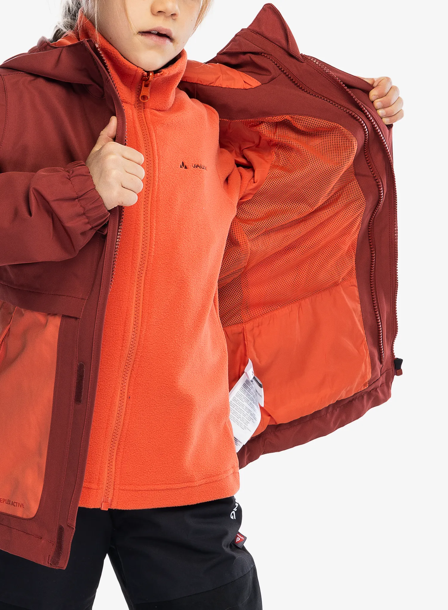 Jakna za djevojčice Vaude Kids Campfire 3in1 Jacket - redeva