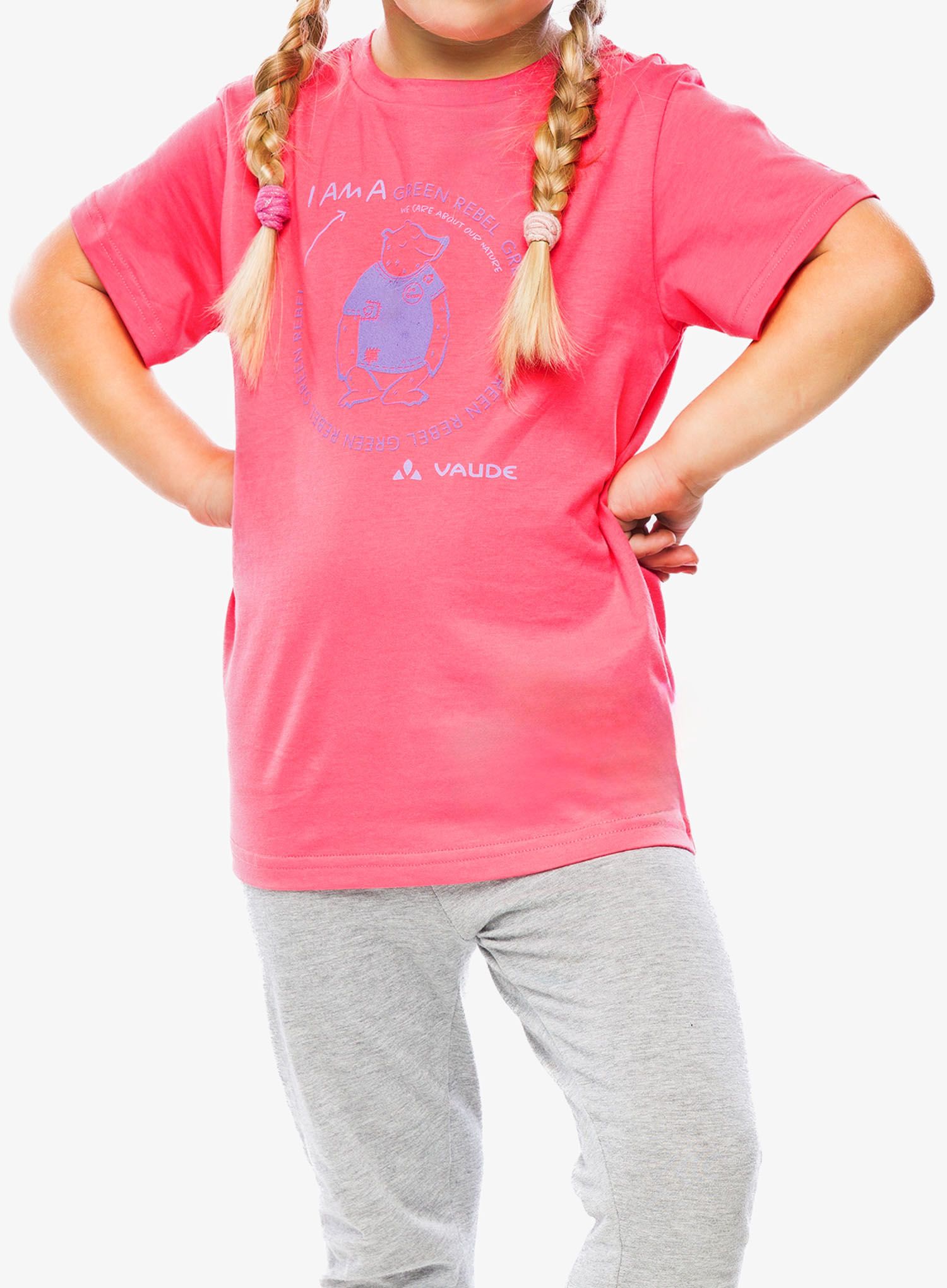 Majica za djevojčice Vaude Kids Lezza T-Shirt - pink/lilac