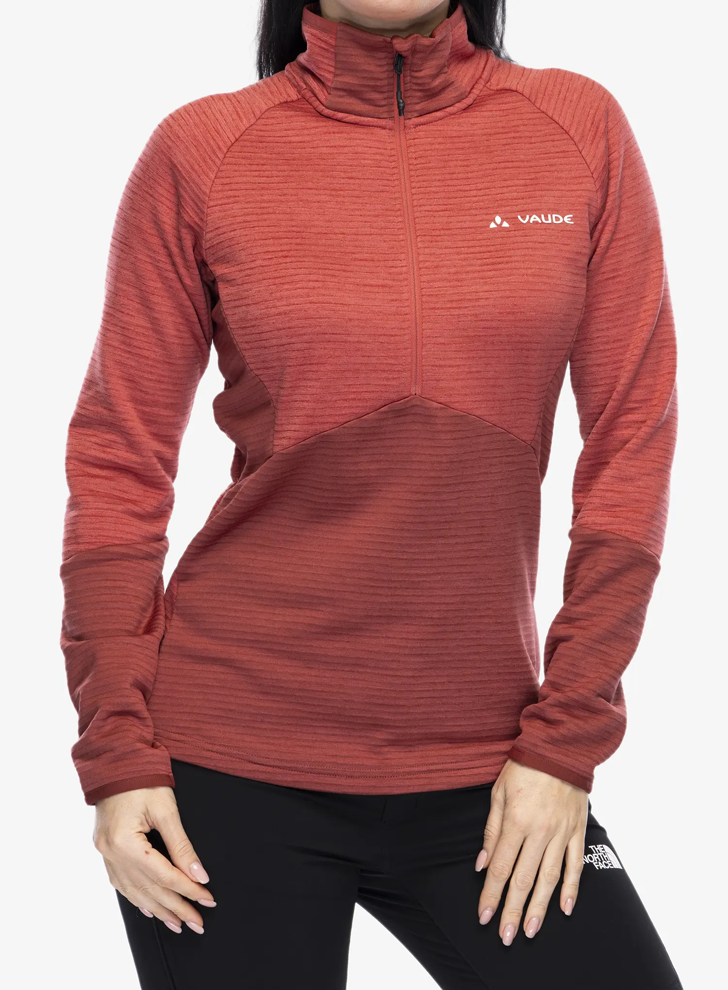 Ženska dukserica od flisa Vaude Larice HZ Fleece Jacket - brick
