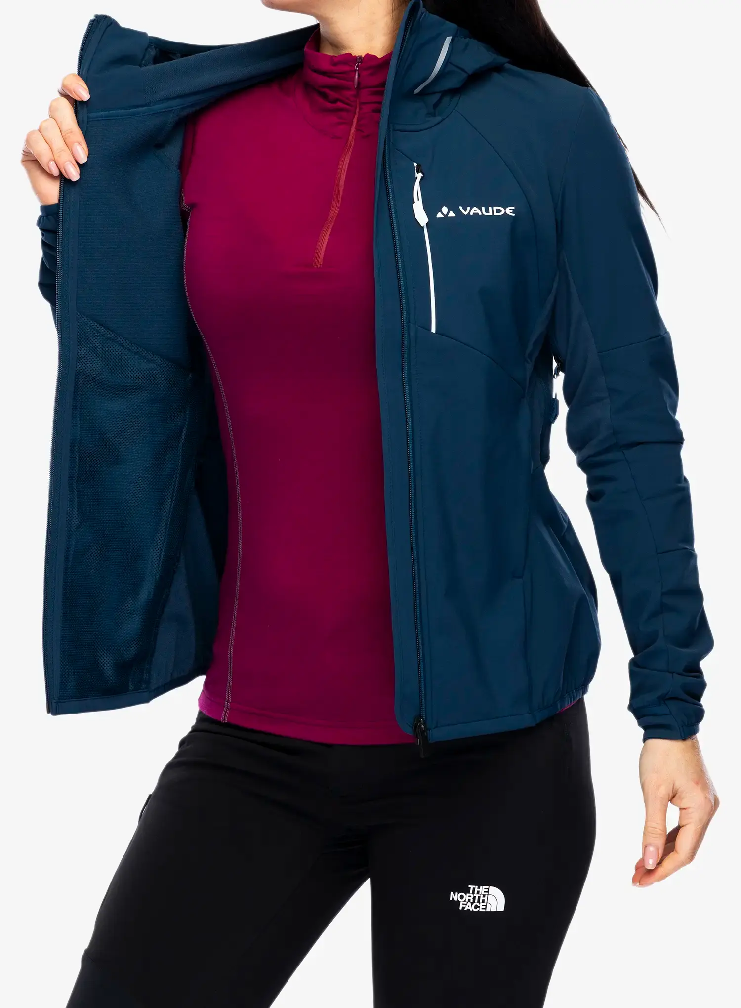 Ženska softshell jakna Vaude Larice Jacket IV - dark sea