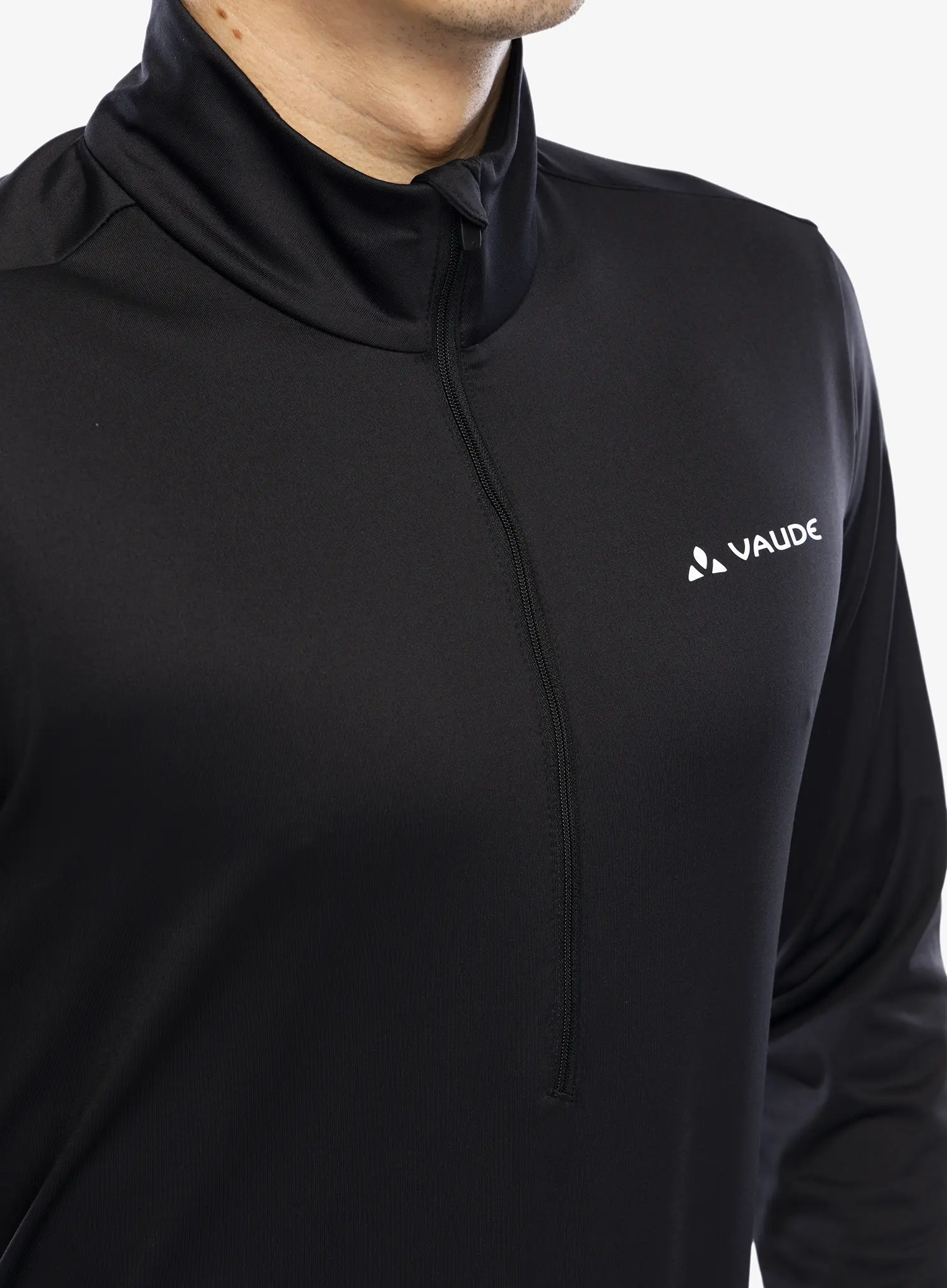 Dukserica od flisa Vaude Livigno Halfzip II - black