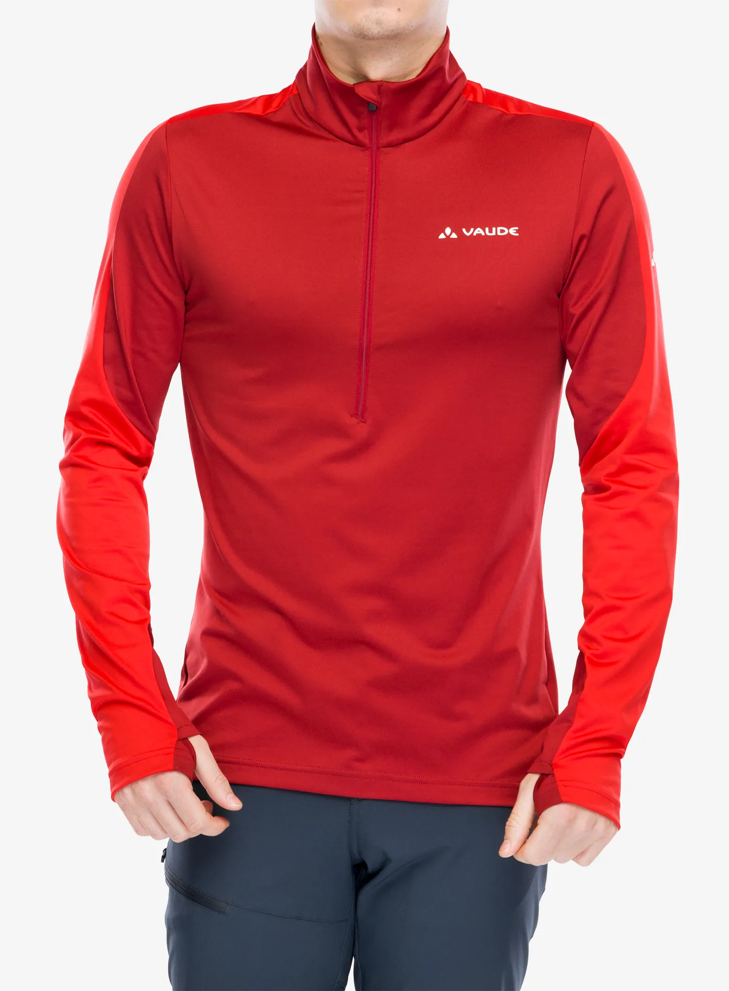 Dukserica od flisa Vaude Livigno Halfzip II - carmine