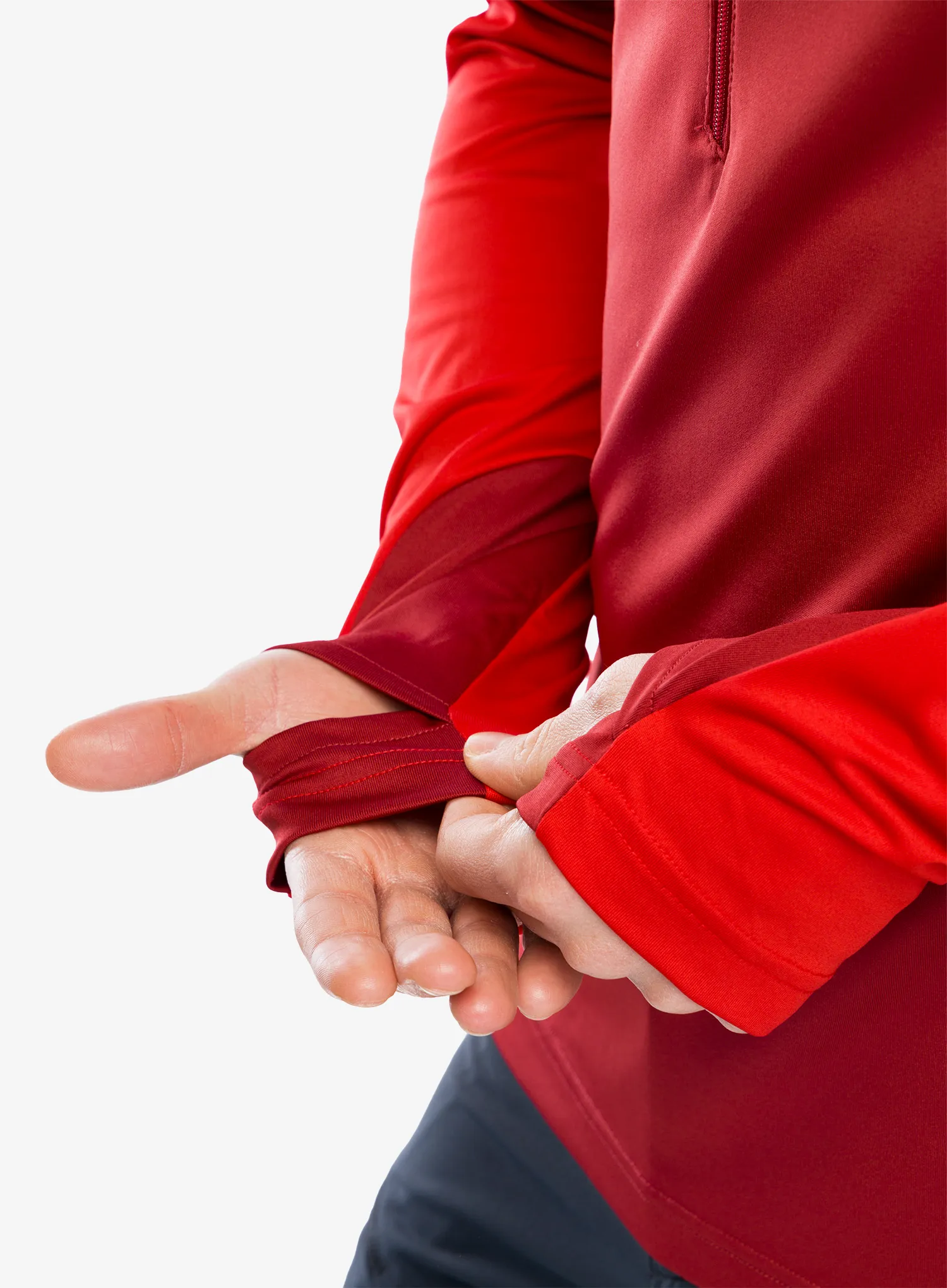 Dukserica od flisa Vaude Livigno Halfzip II - carmine