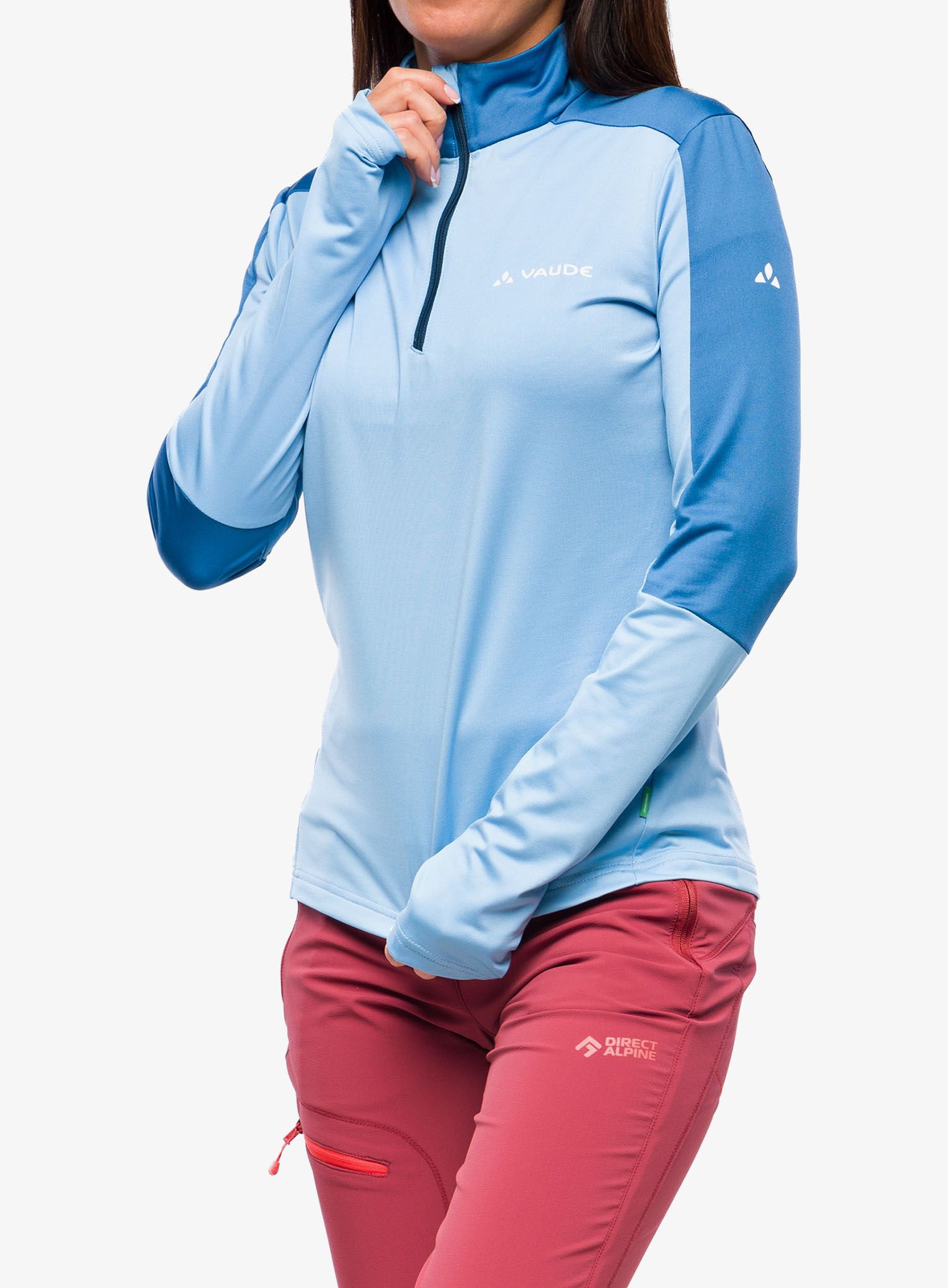 Ženska dukserica od flisa Vaude Livigno Halfzip II - pastel blue