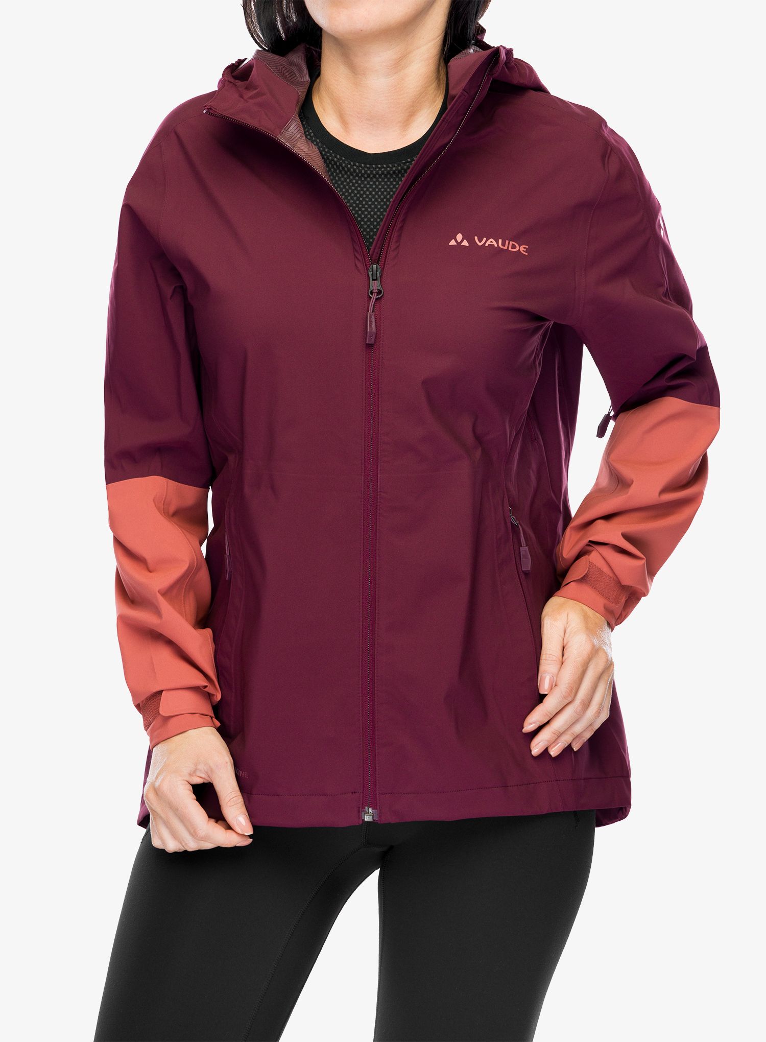 Ženska kišna jakna Vaude Moab Rain Jacket II - cassis uni