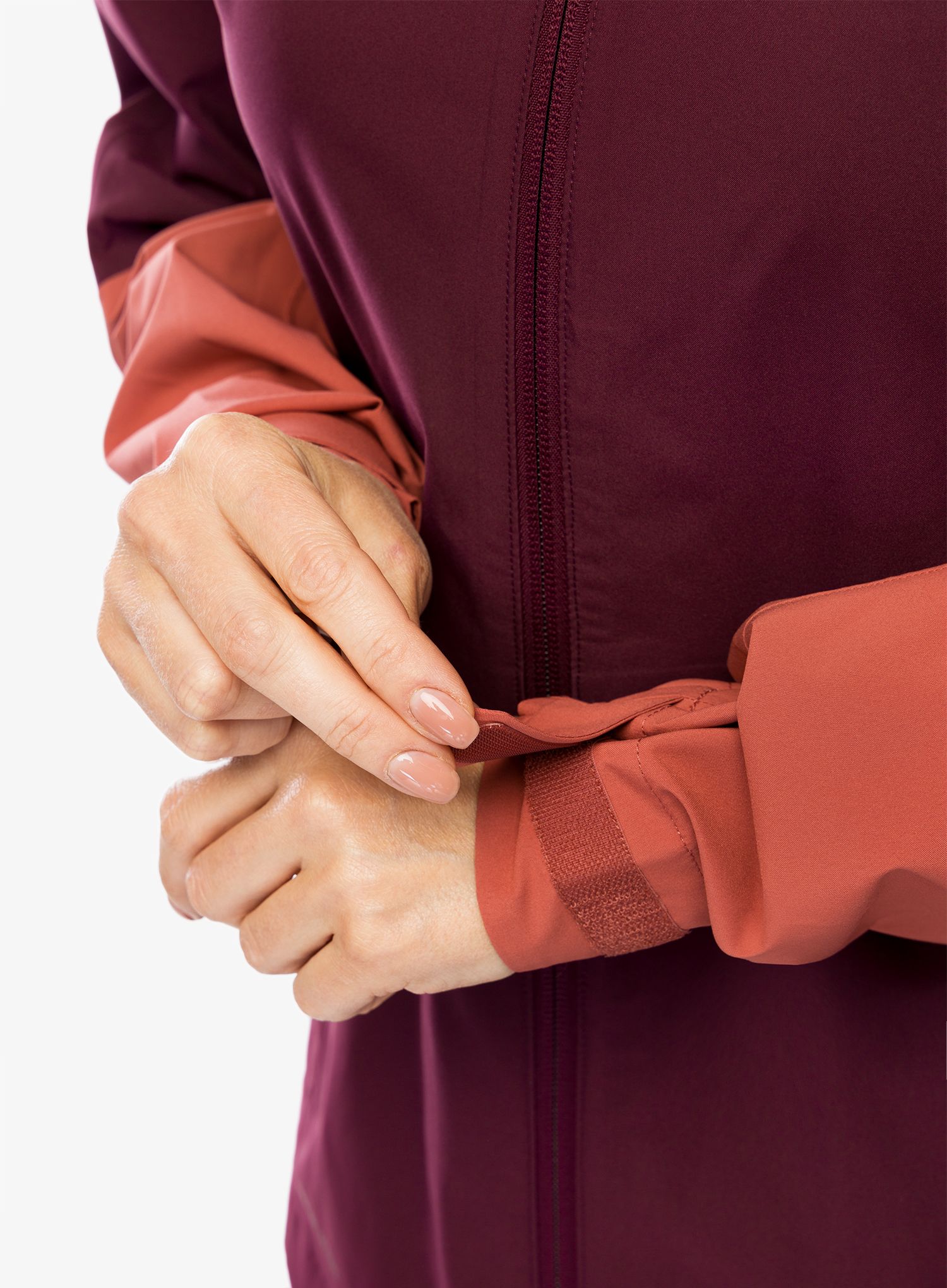 Ženska kišna jakna Vaude Moab Rain Jacket II - cassis uni
