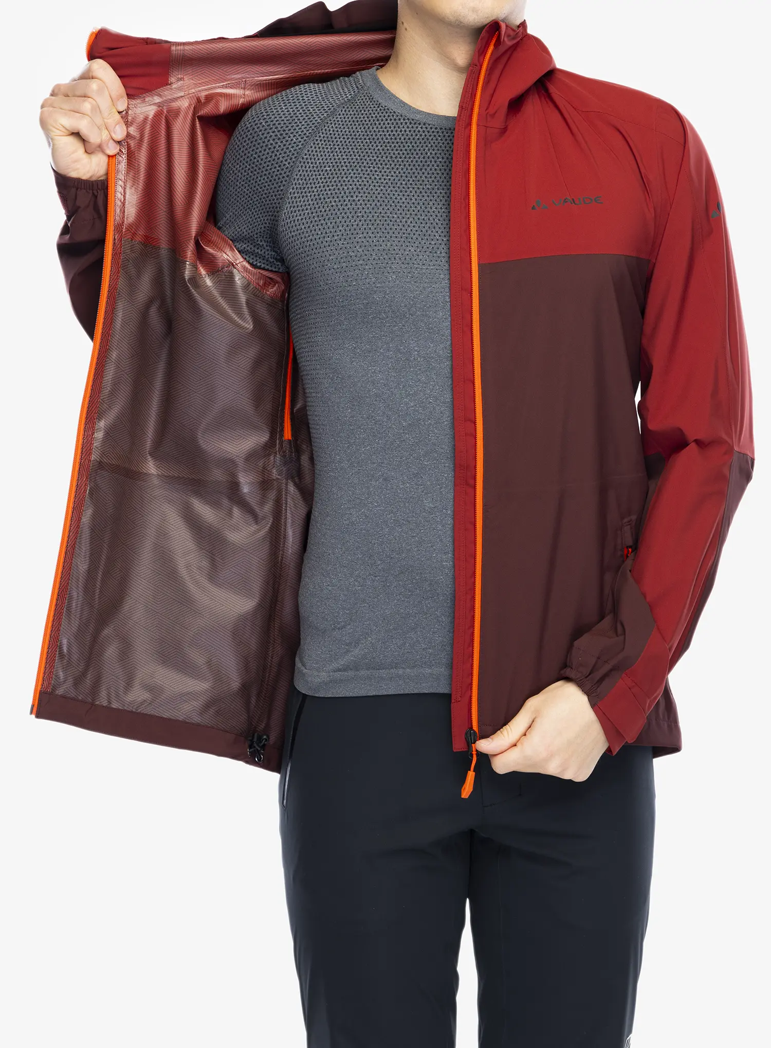 Kišna jakna Vaude Moab Rain Jacket - dark oak