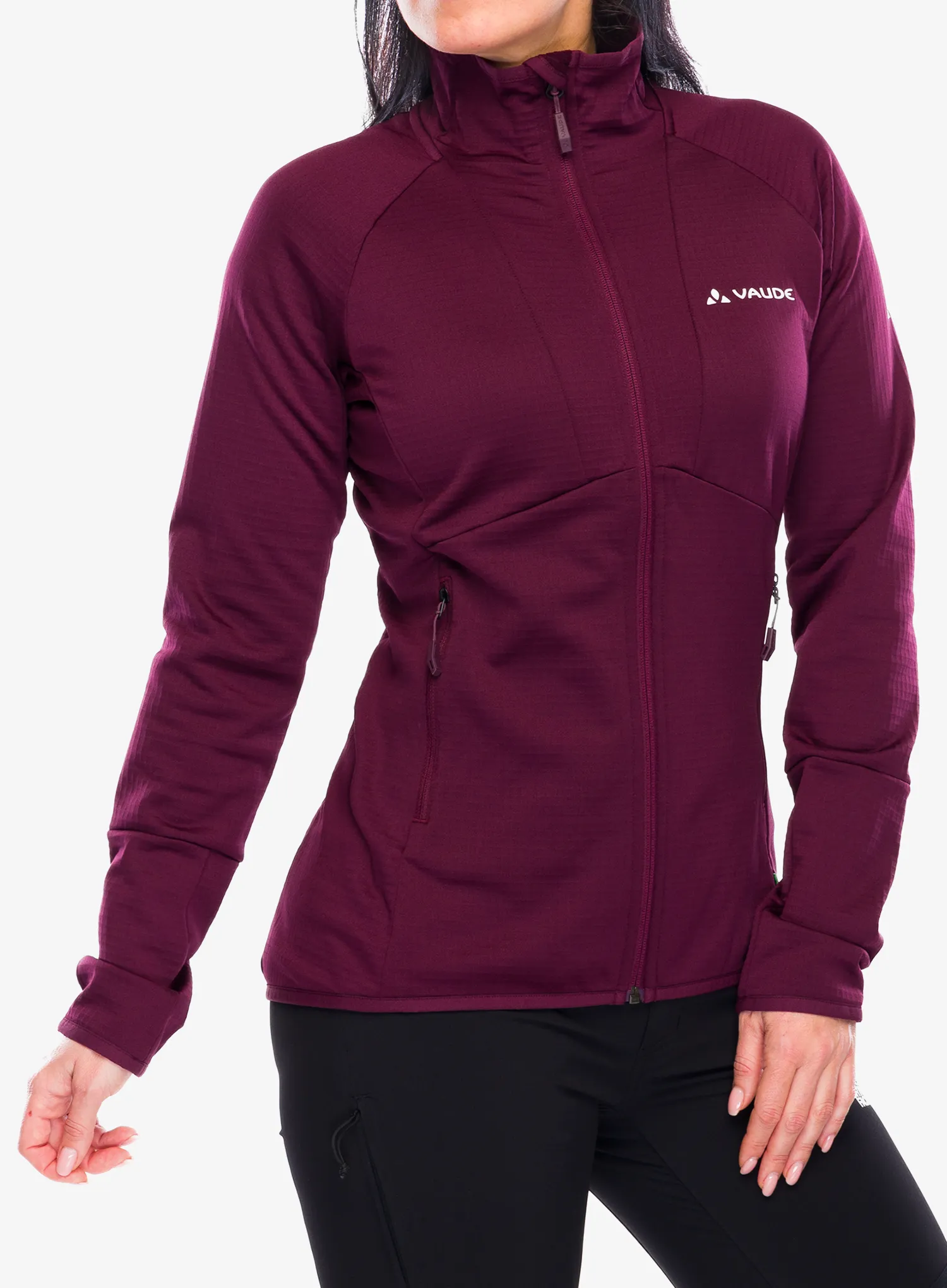 Ženska jakna od flisa Vaude Monviso Fleece FZ Jacket II - cassis