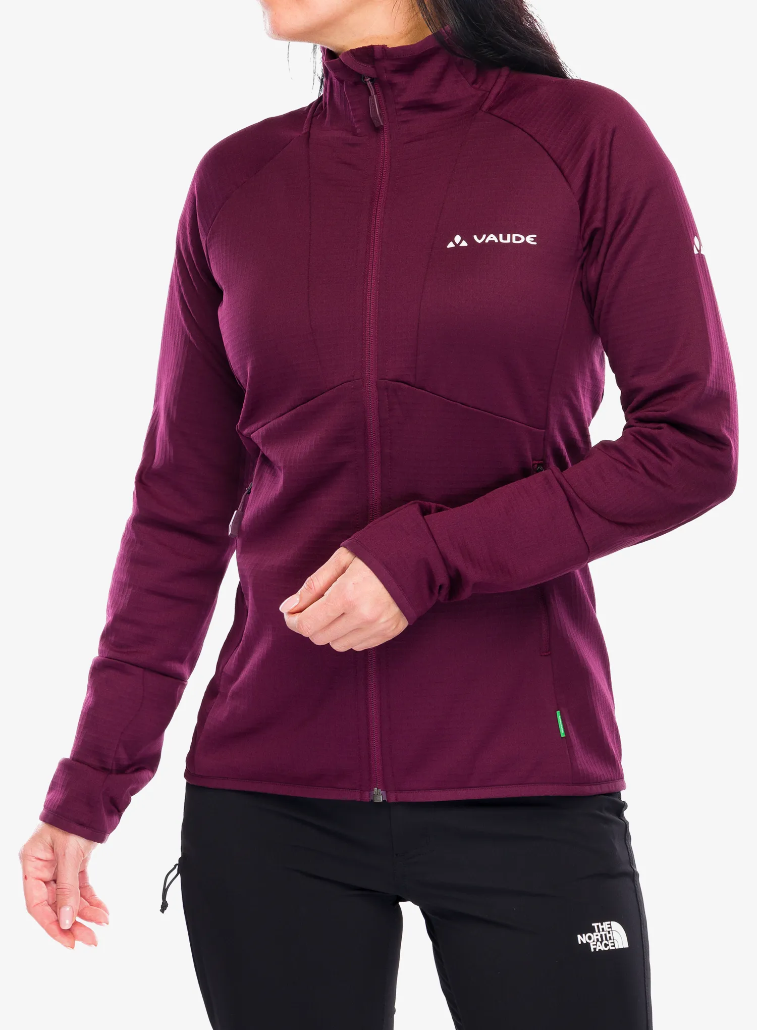 Ženska jakna od flisa Vaude Monviso Fleece FZ Jacket II - cassis