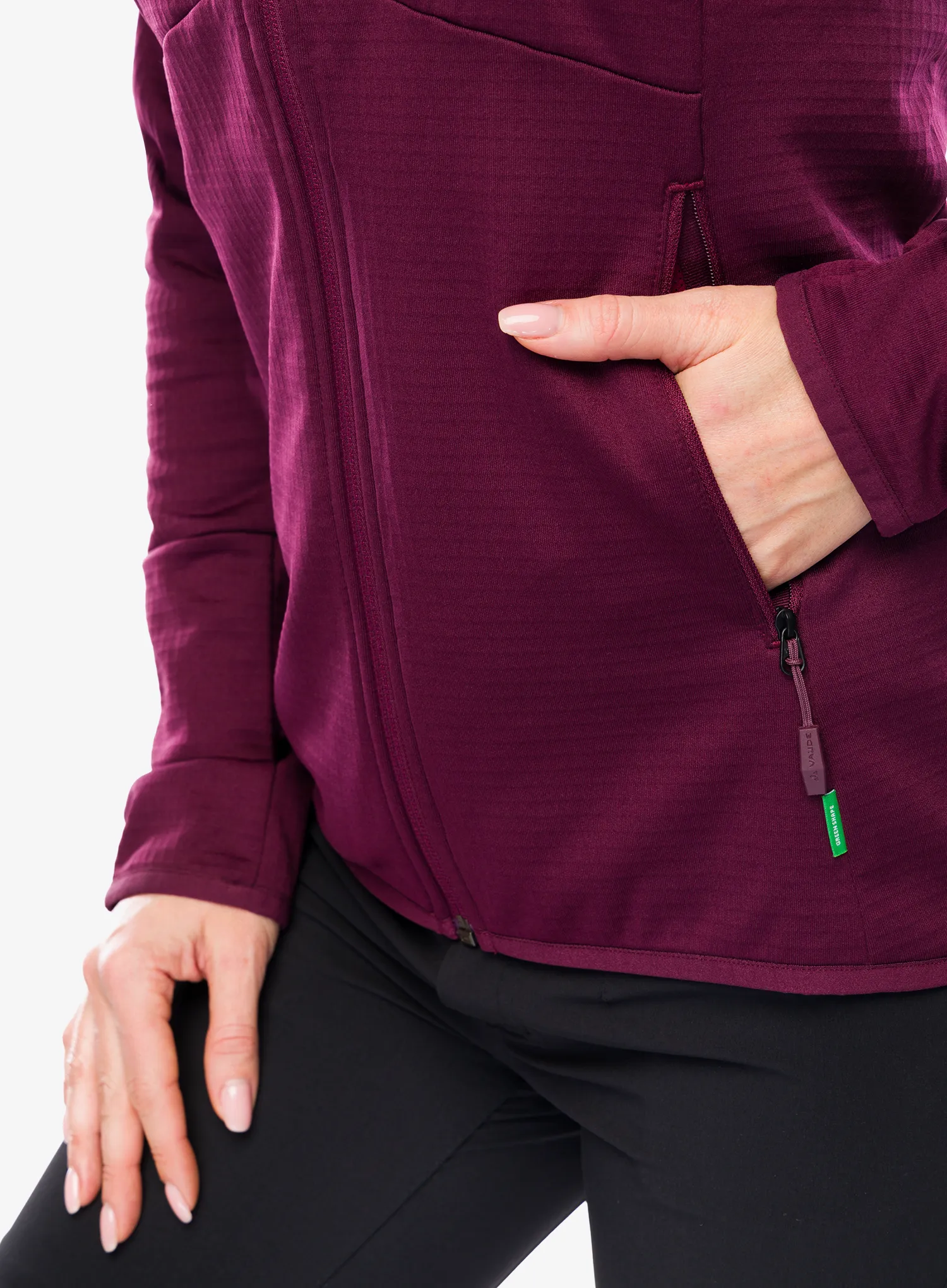 Ženska jakna od flisa Vaude Monviso Fleece FZ Jacket II - cassis