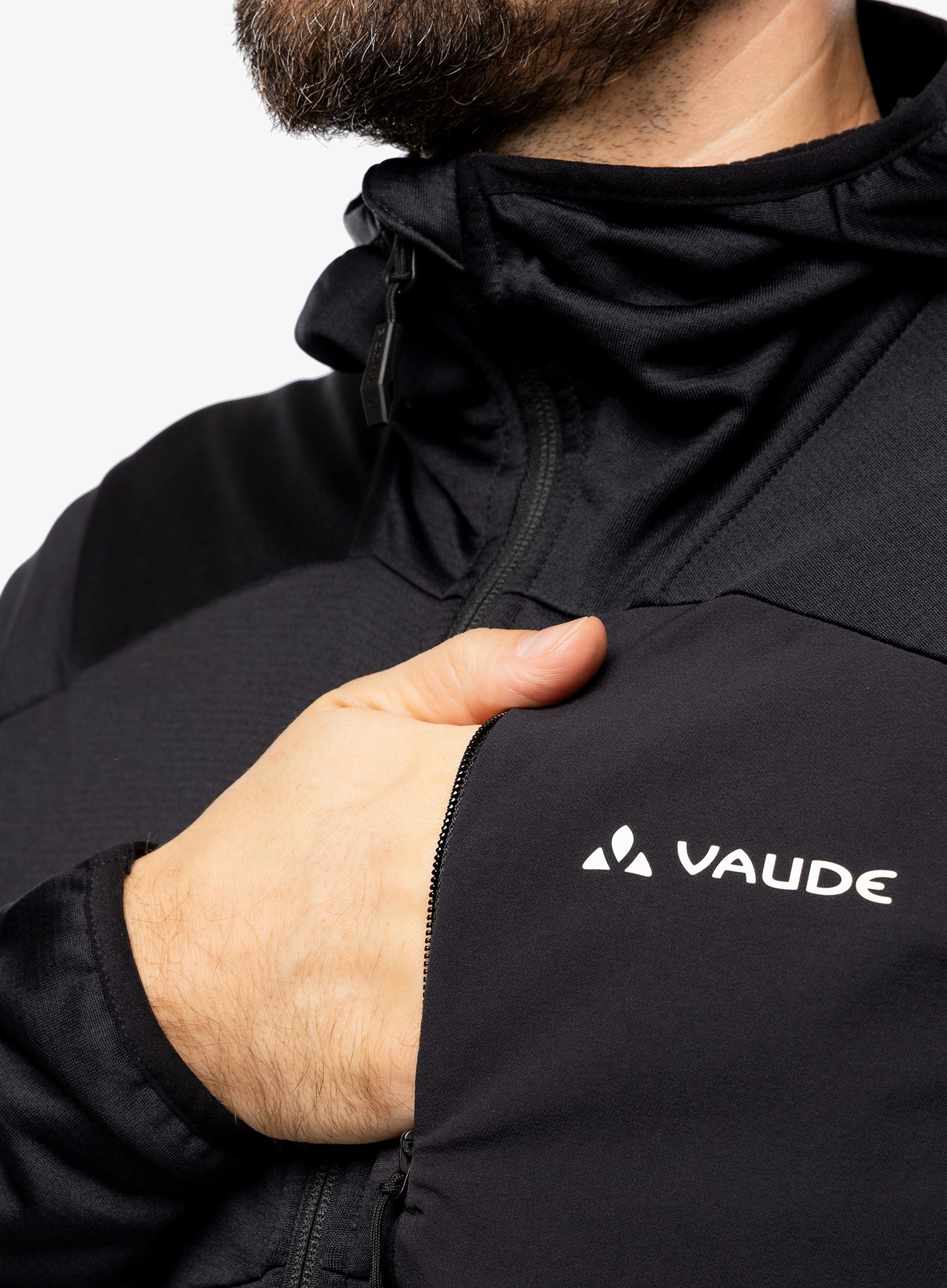 Dukserica od flisa Vaude Monviso Fleece Jacket II - black