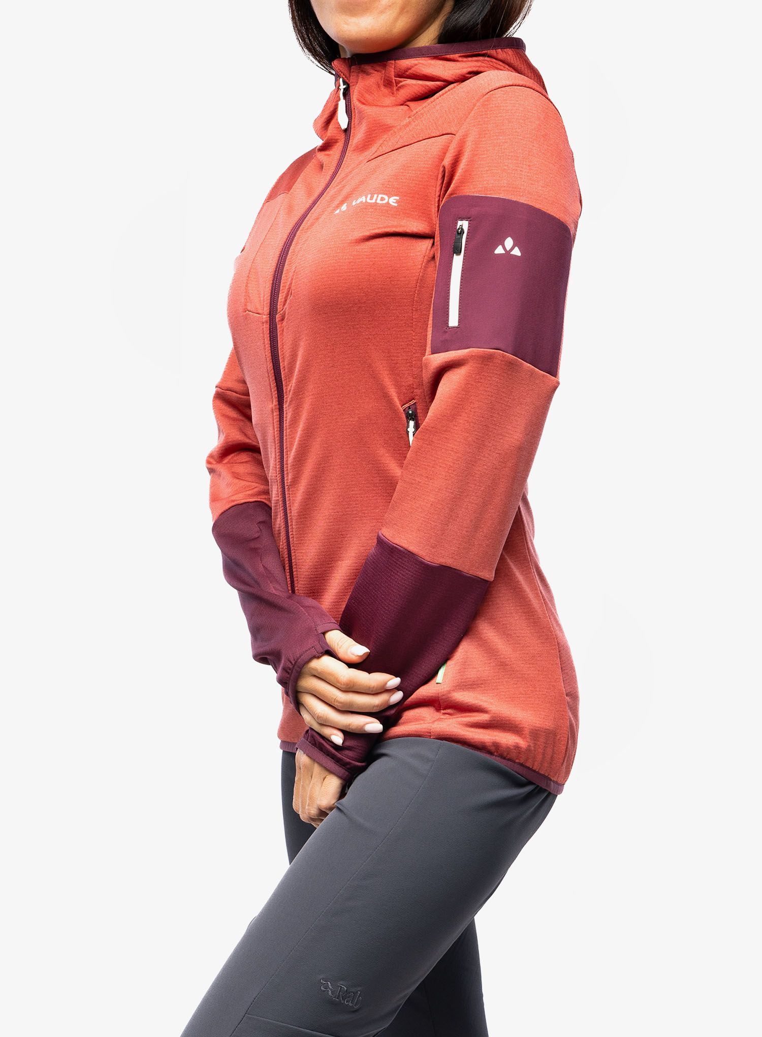 Ženska dukserica od flisa Vaude Monviso Fleece Jacket II - brick