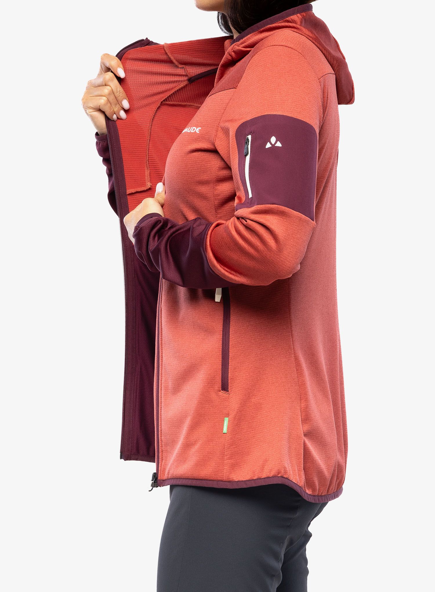 Ženska dukserica od flisa Vaude Monviso Fleece Jacket II - brick