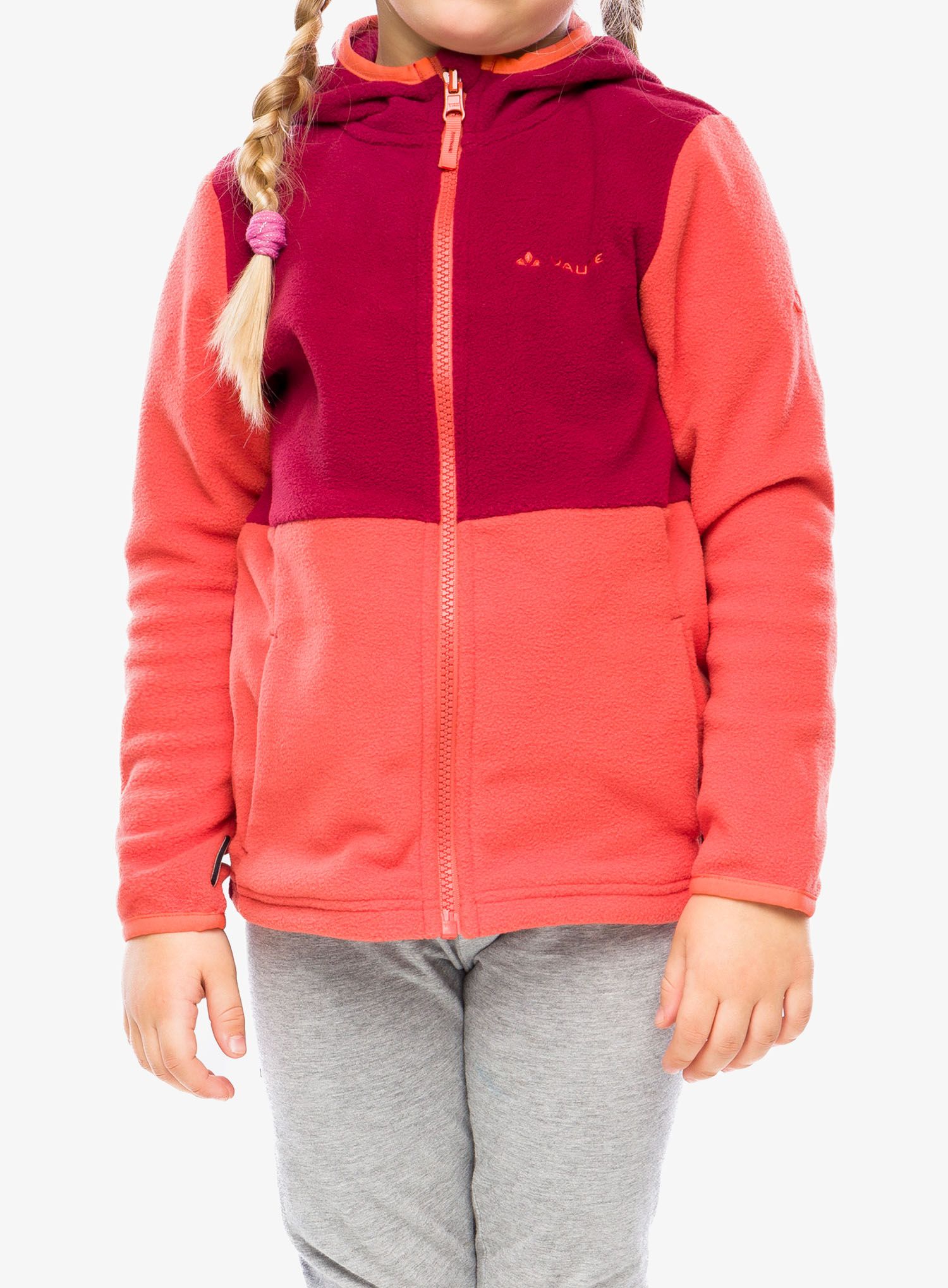 Dukserica za djecu Vaude Pulex Hooded Jacket II - hot chili
