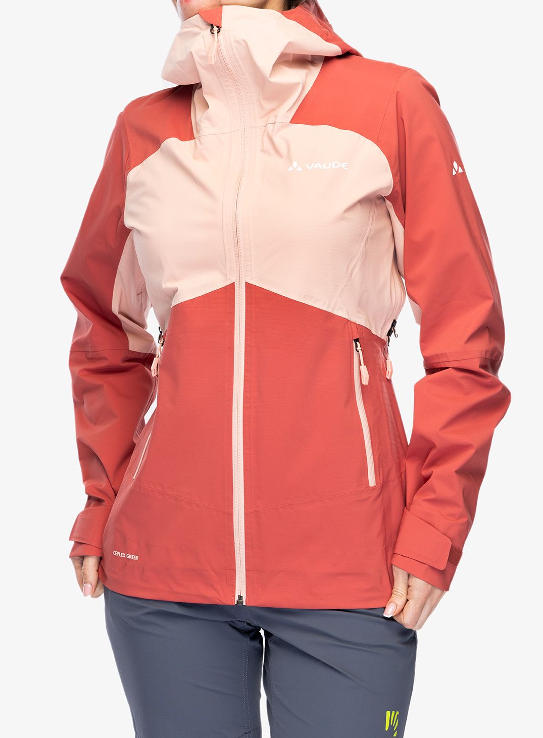 Ženska kišna jakna Vaude Simony 2,5L Jacket IV - brick