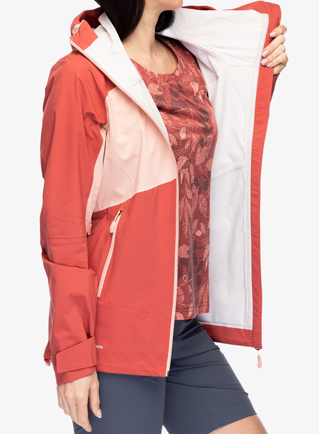 Ženska kišna jakna Vaude Simony 2,5L Jacket IV - brick