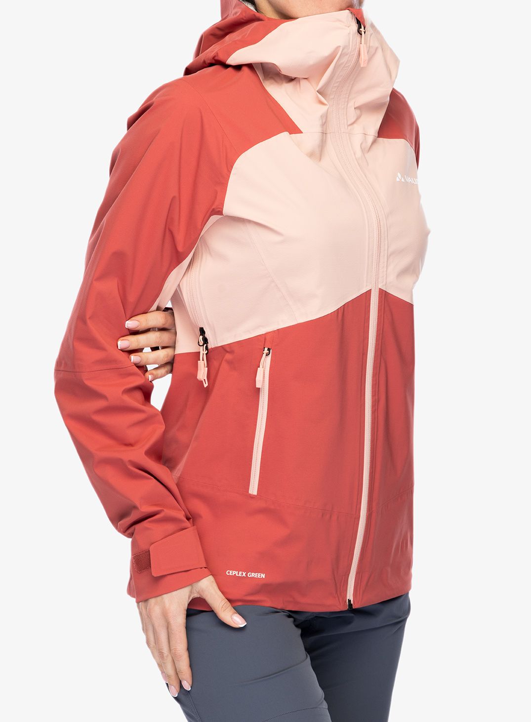 Ženska kišna jakna Vaude Simony 2,5L Jacket IV - brick