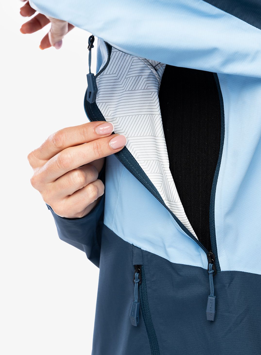 Ženska kišna jakna Vaude Simony 2,5L Jacket IV - pastel blue