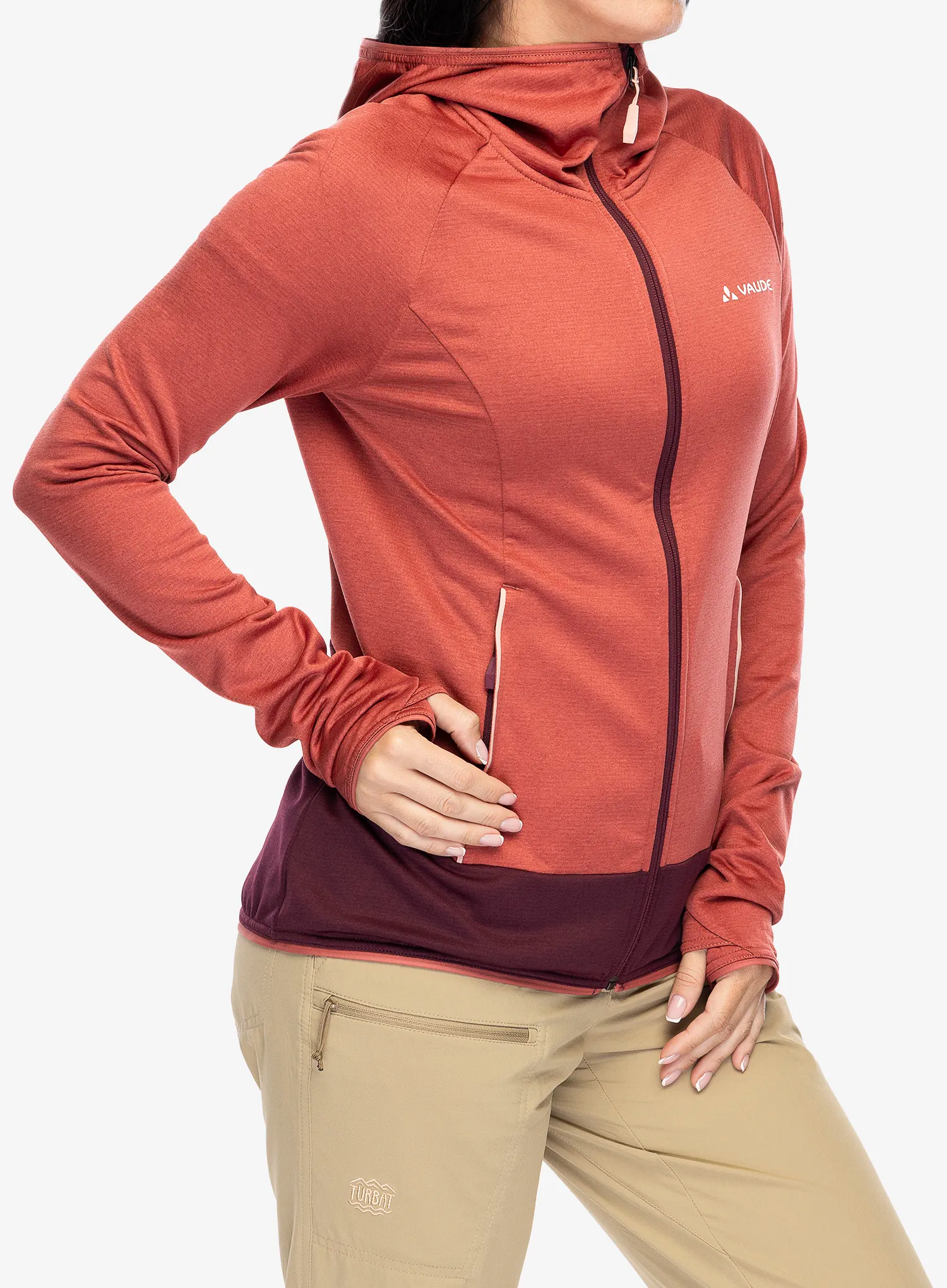 Ženska dukserica od flisa Vaude Tekoa Fleece Jacket II - brick