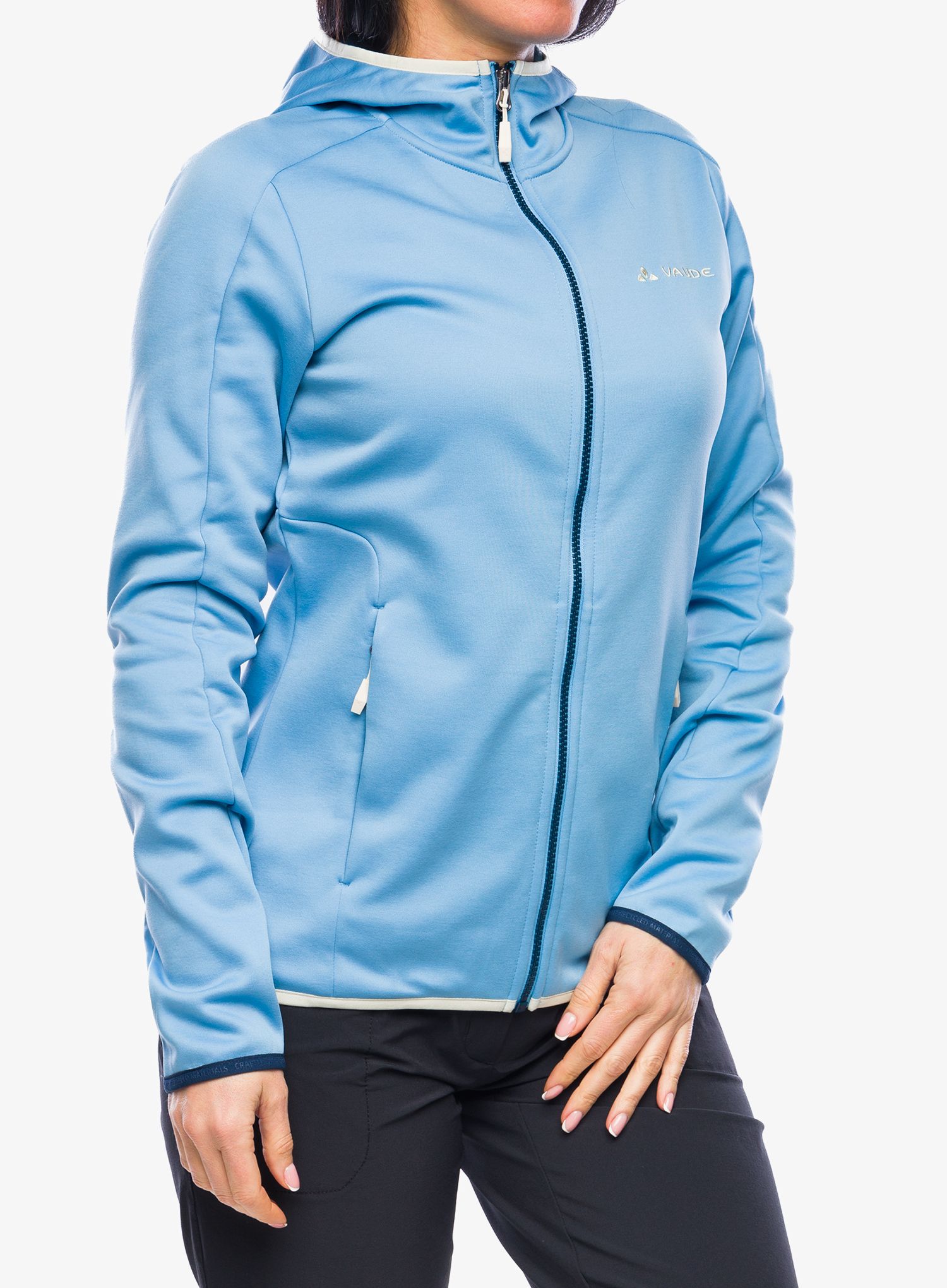 Ženska jakna od flisa Vaude Valsorda Fleece Hoody - pastel blue