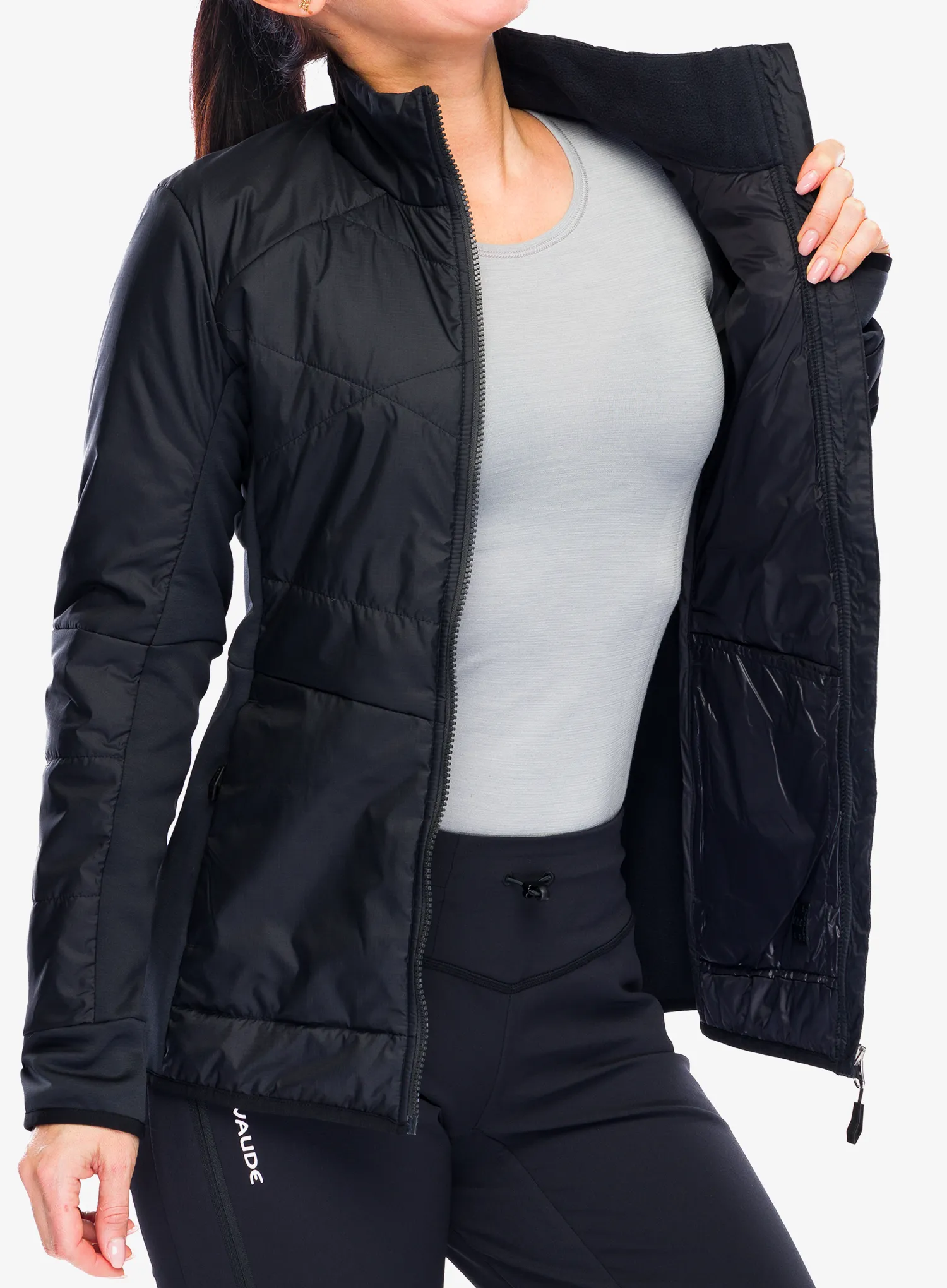 Ženska hibridna jakna Vaude Valsorda Hybrid Jacket - black