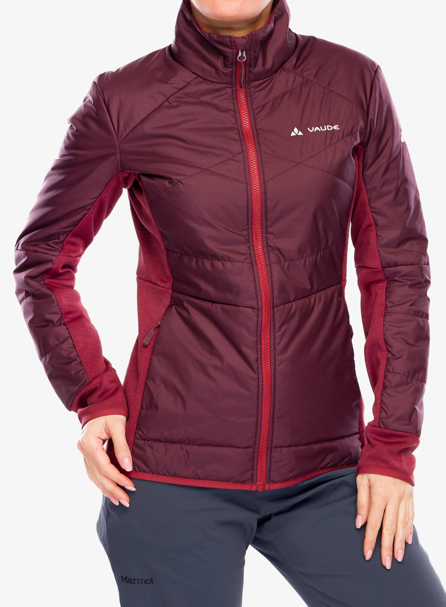 Ženska hibridna jakna Vaude Valsorda Hybrid Jacket - dark oak