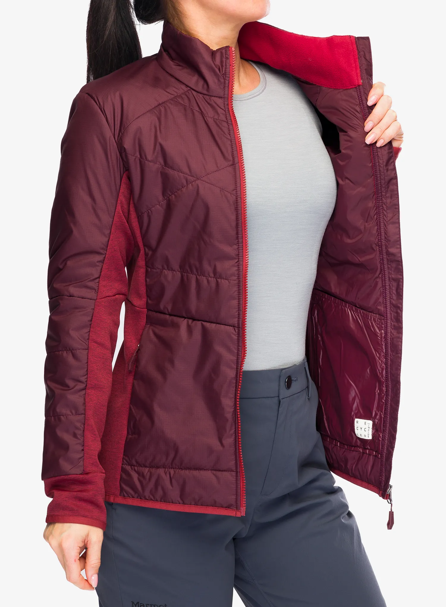 Ženska hibridna jakna Vaude Valsorda Hybrid Jacket - dark oak