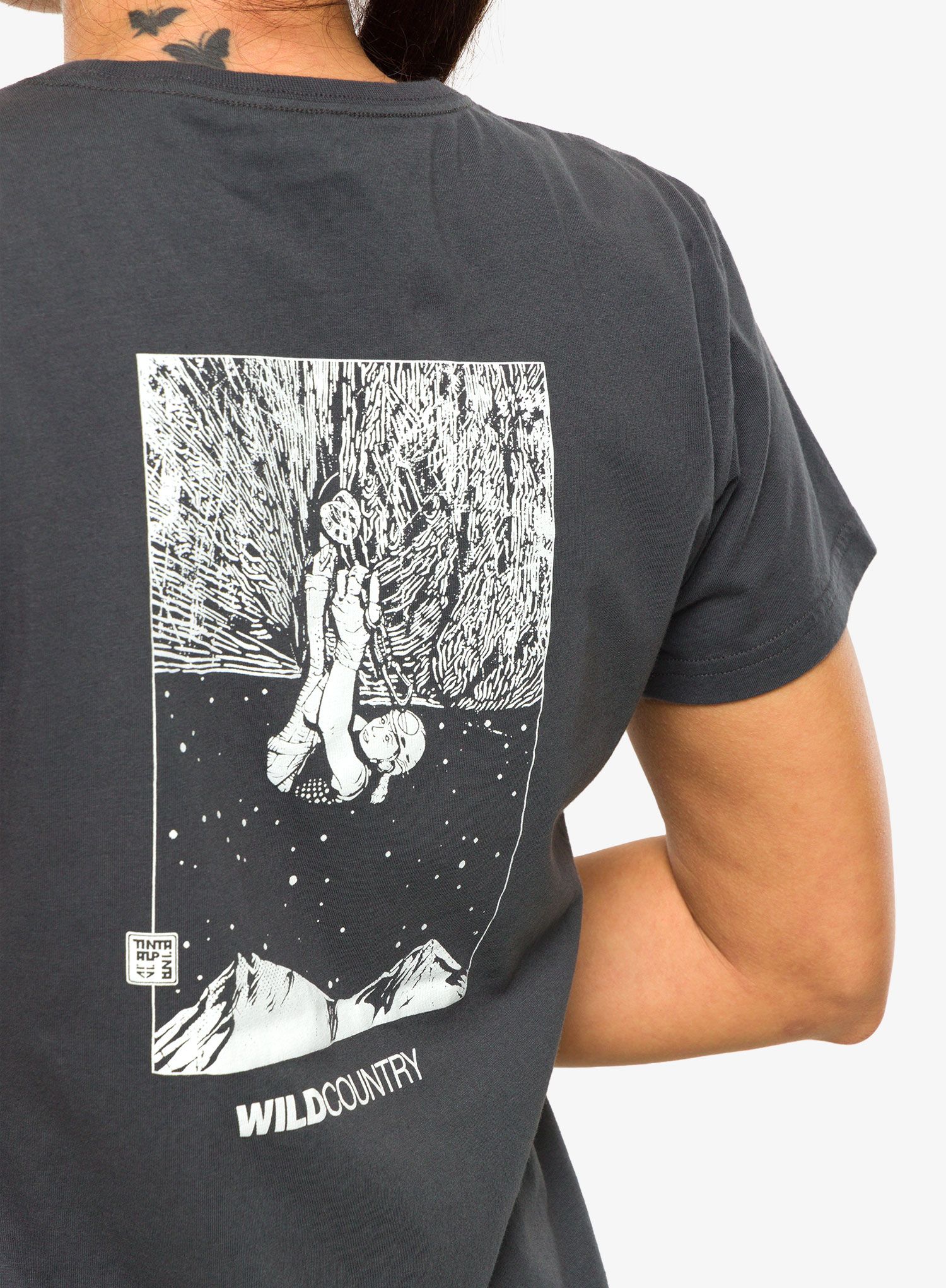 Ženska pamučna majica Wild Country Stamina Tee - onyx