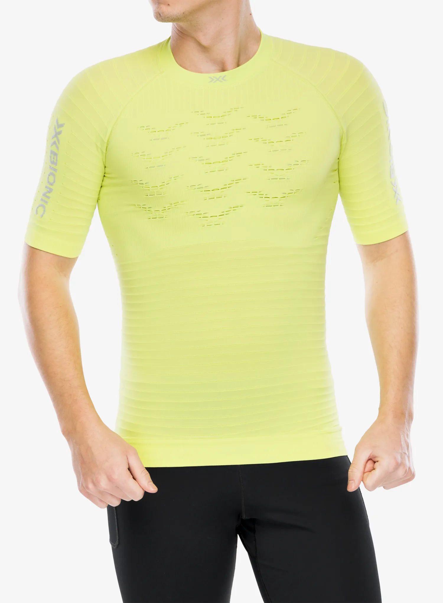 Majica X-Bionic Effektor 4.0 Run - effektor green/arctic white