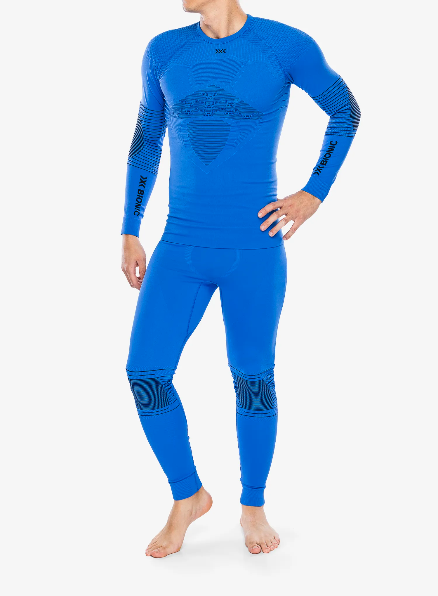Termoaktivna dukserica X-Bionic Energizer 4.0 Shirt Round Neck - blossom blue/black