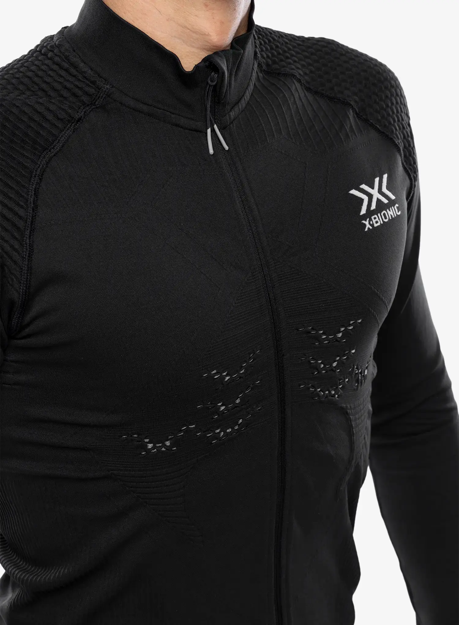 Dukserica na otkopčavanje X-Bionic Energizer 4.0 Transmission Layer Full Zip - opal black/arctic white