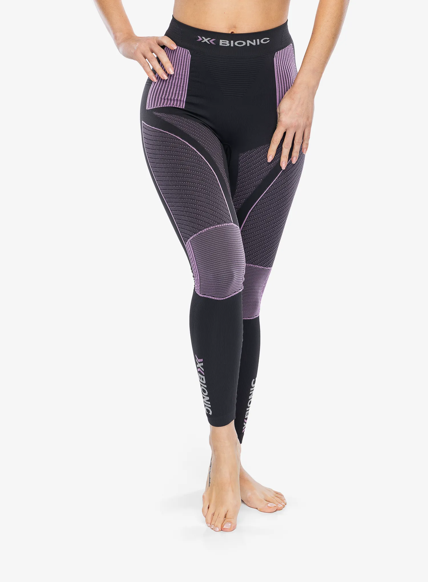 Ženske termo tajice X-Bionic Energy Accumulator 4.0 Pants - charcoal/magnolia