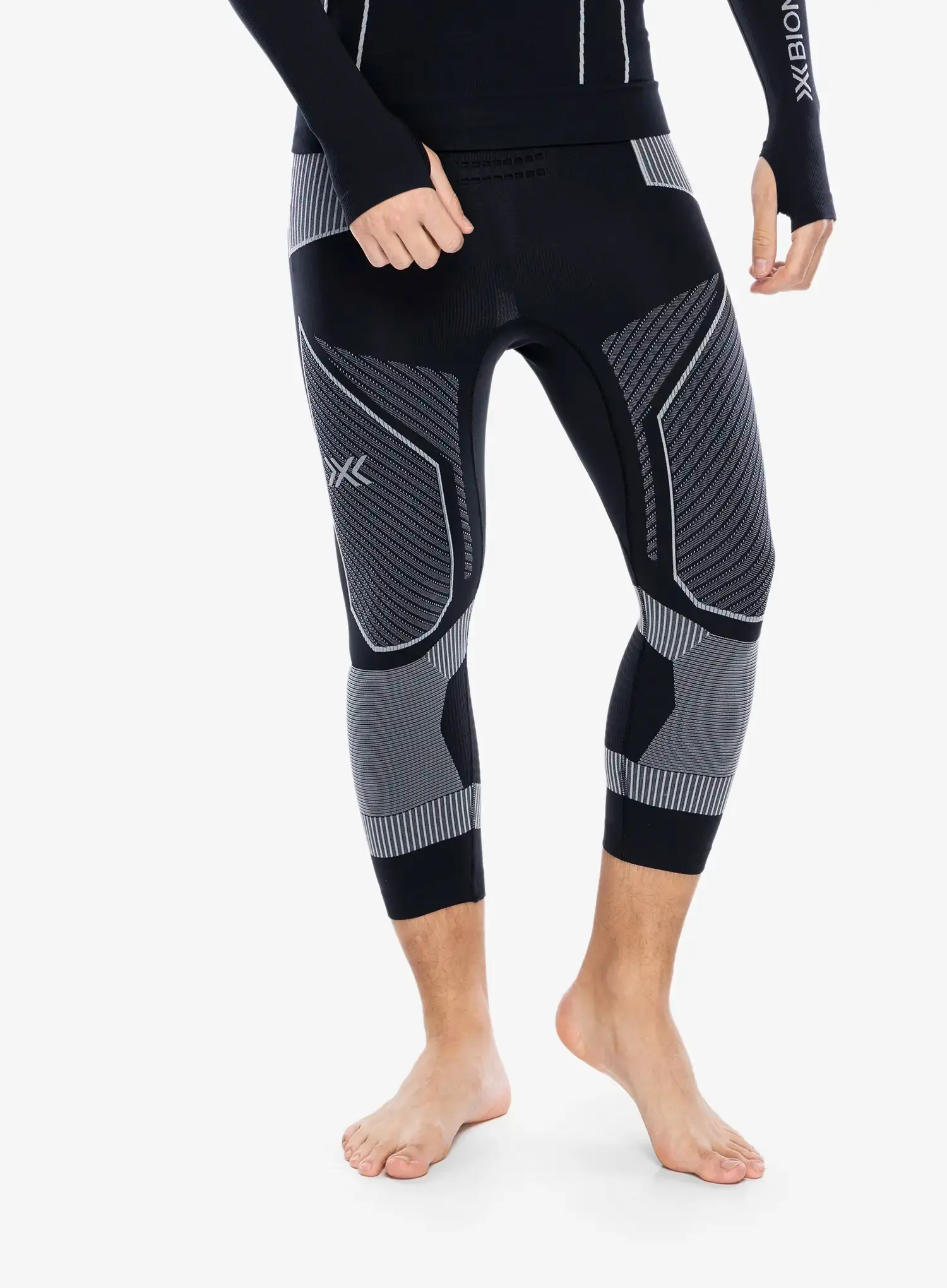 Termo tajice X-Bionic Energy Accumulator Light Pants 3/4 - x black/light grey