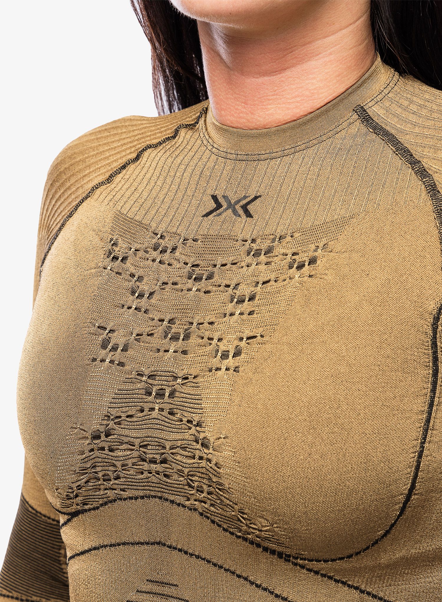 Ženska termoaktivna dukserica X-Bionic Radiactor 4.0 Shirt LG SL - gold/black