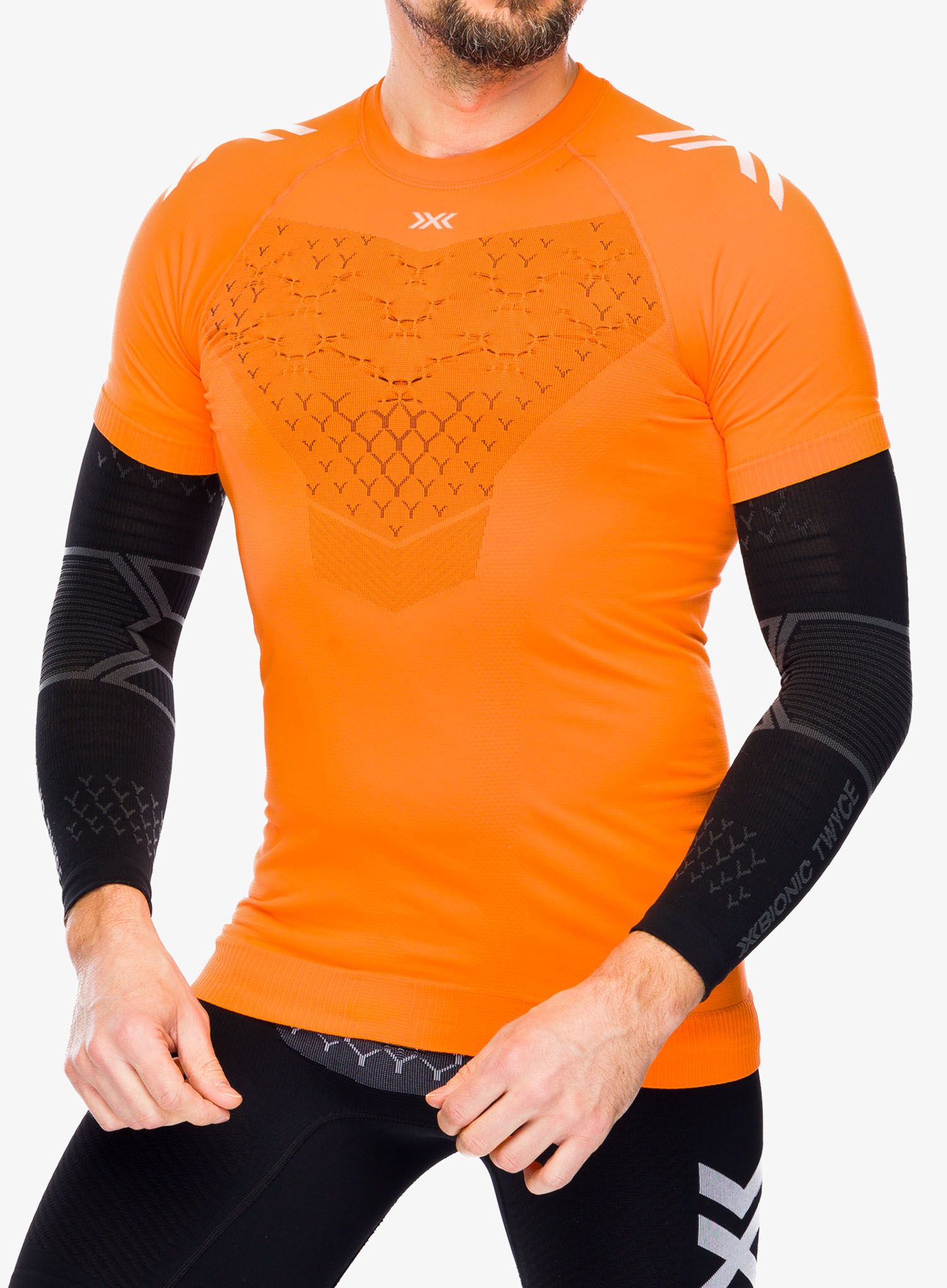 Kompresijske rukavi X-Bionic Twyce Armsleeve - black/charcoal