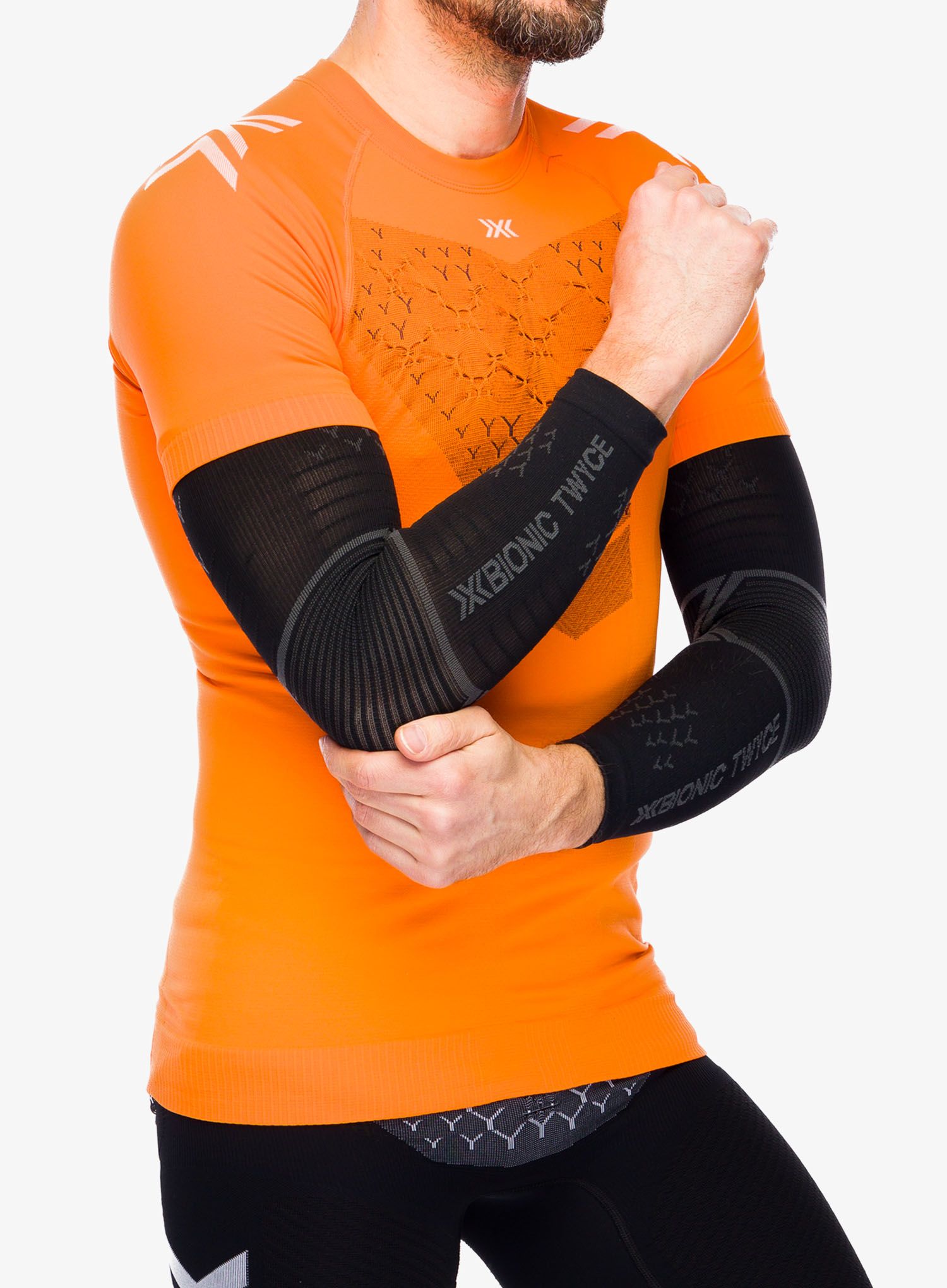 Kompresijske rukavi X-Bionic Twyce Armsleeve - black/charcoal