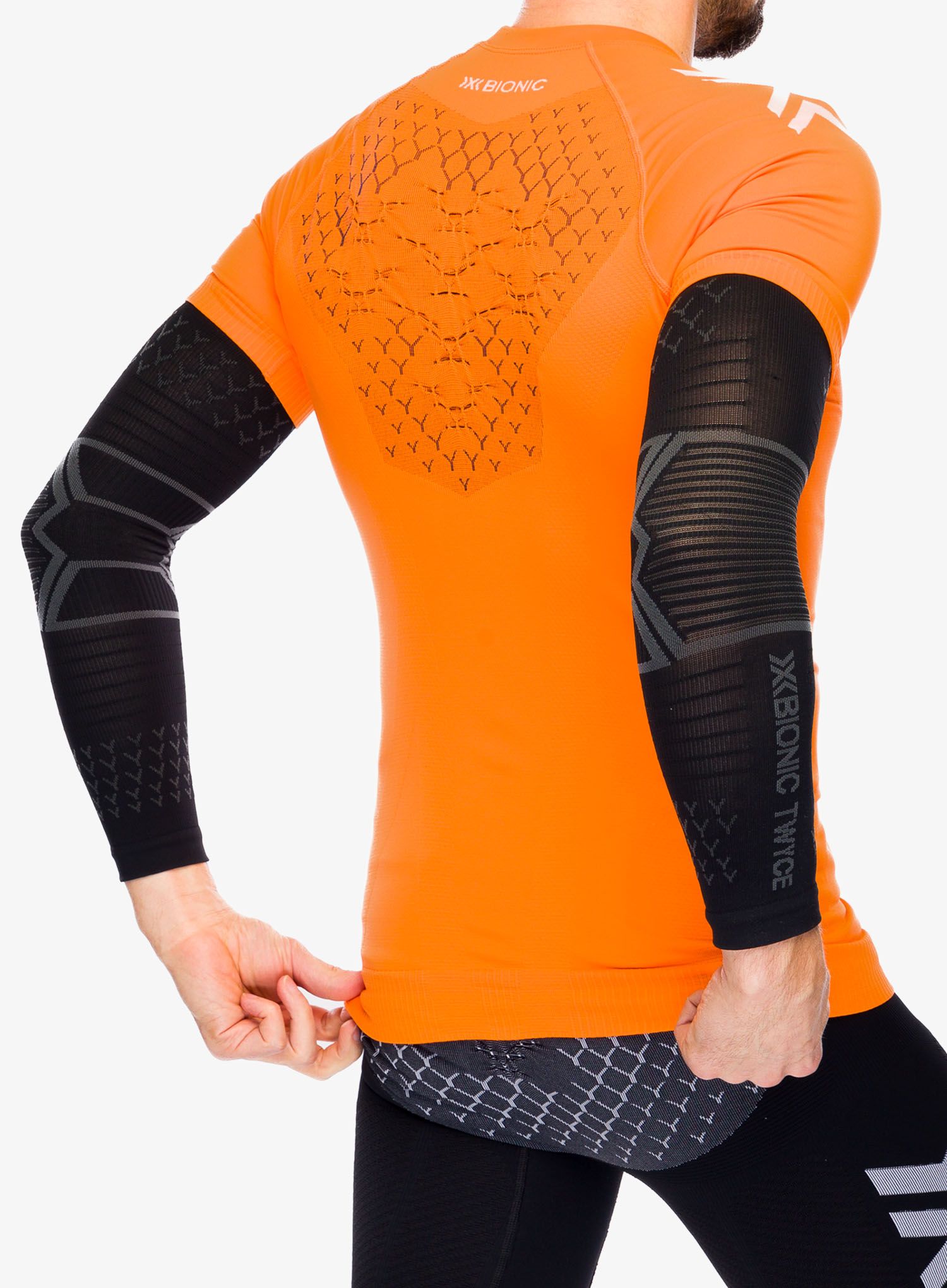 Kompresijske rukavi X-Bionic Twyce Armsleeve - black/charcoal