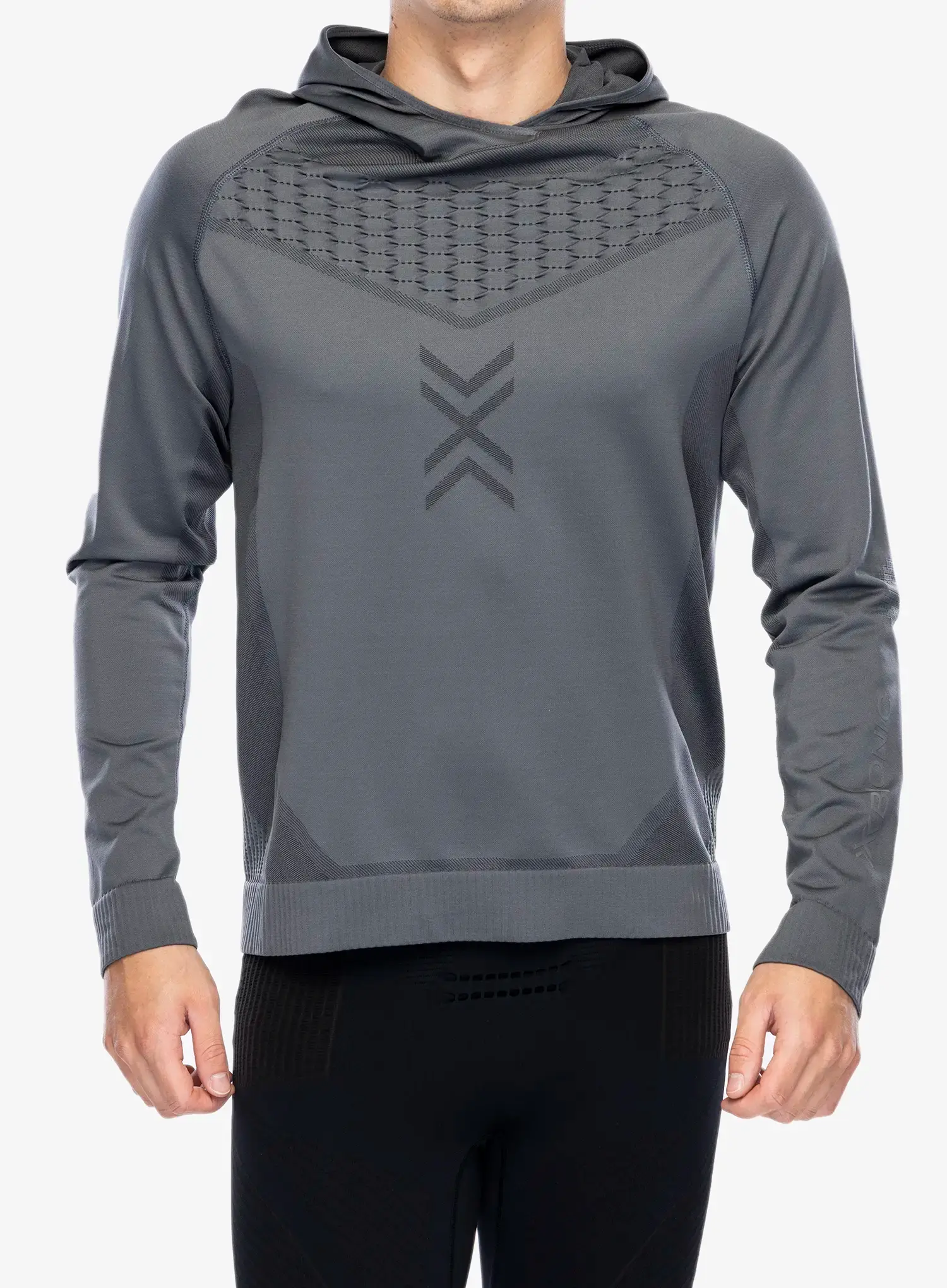 Majica s kapuljačom X-Bionic X-Ential Hoody LS - rhino grey