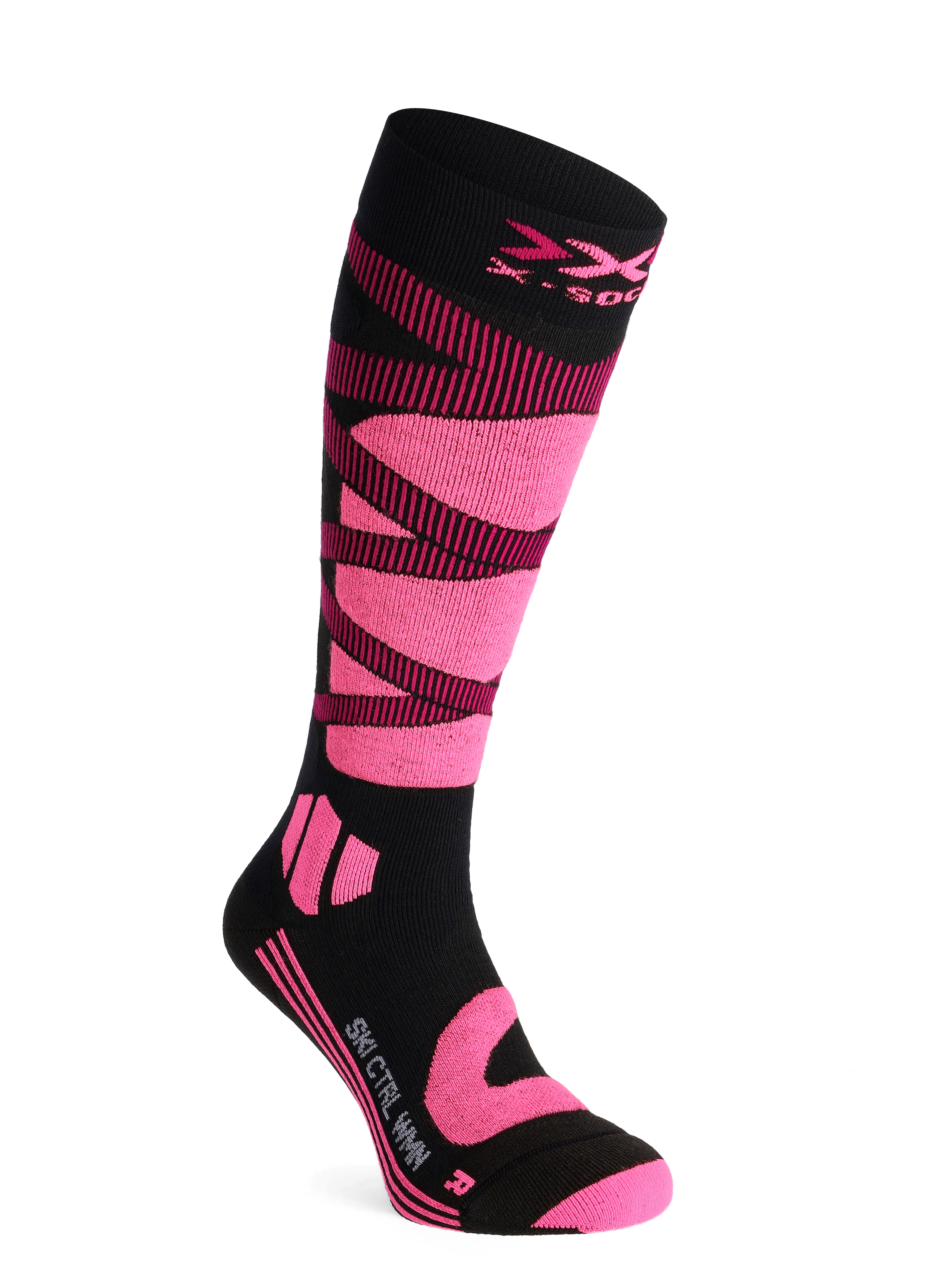 Ženske skijaške čarape X-Socks Ski Control 4.0 - opal black/magnolia purple