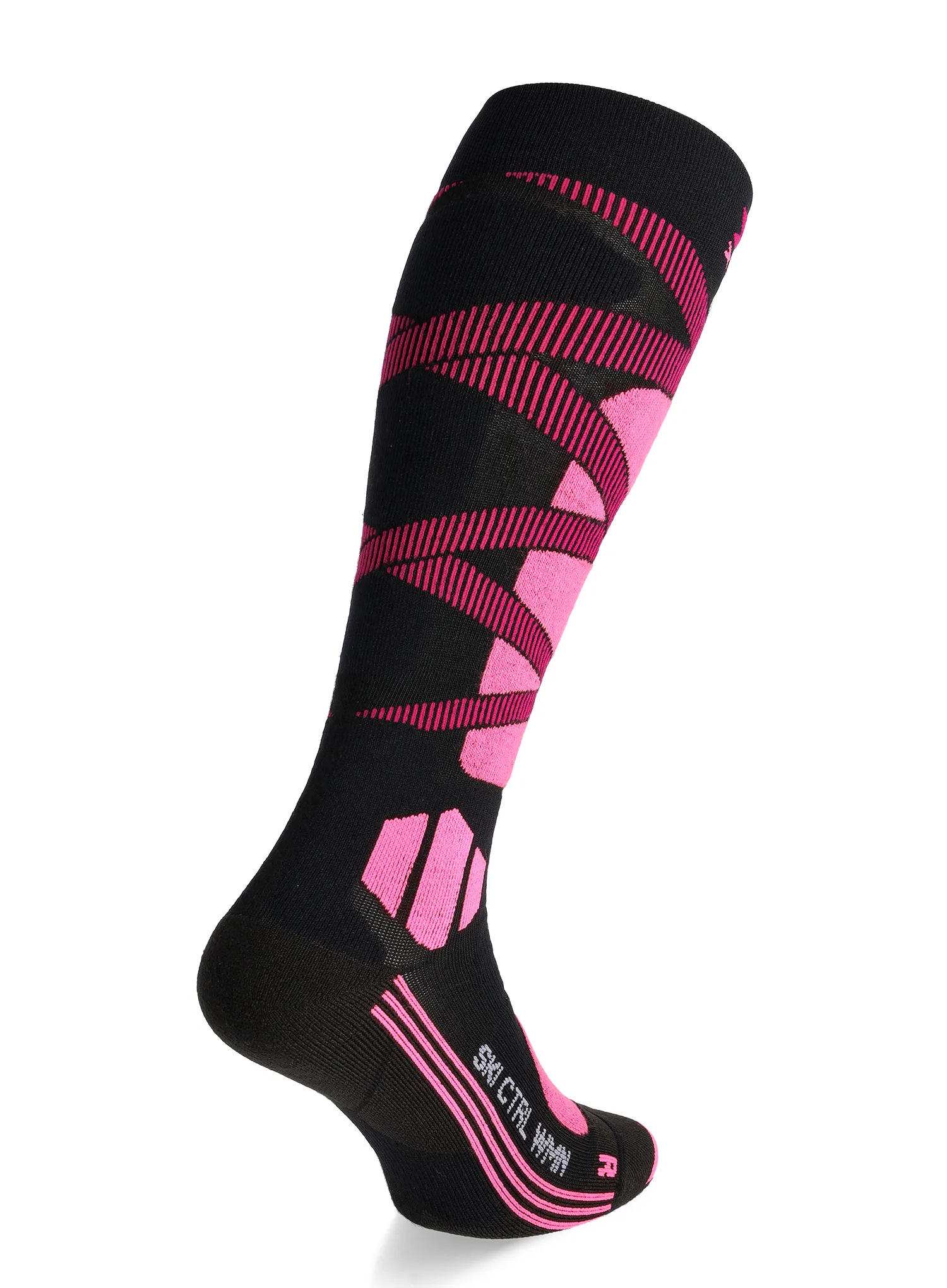 Ženske skijaške čarape X-Socks Ski Control 4.0 - opal black/magnolia purple