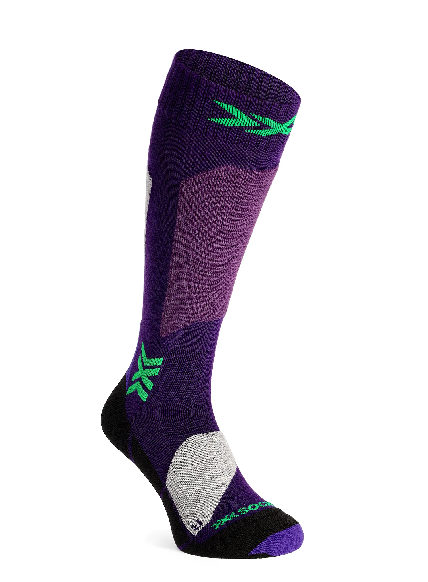 Skijaške čarape X-Socks Ski Discover OTC - deep purple/light sand