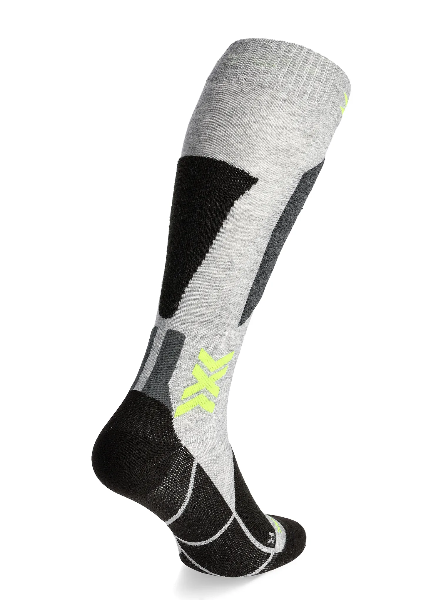 Skijaške čarape X-Socks Ski Discover OTC - rhino grey/canary
