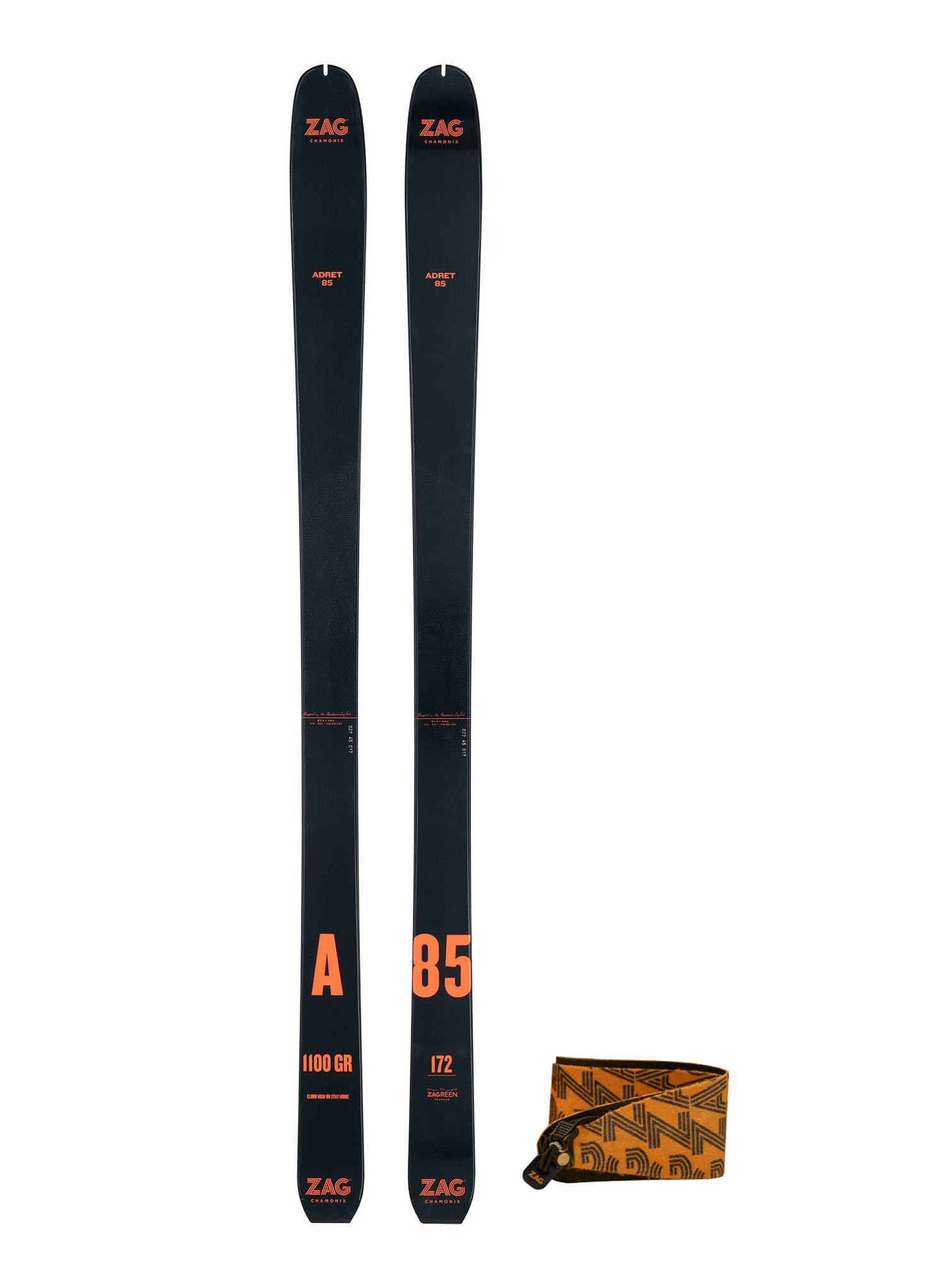 Set za turno skijanje ZAG Adret 85 - black/orange