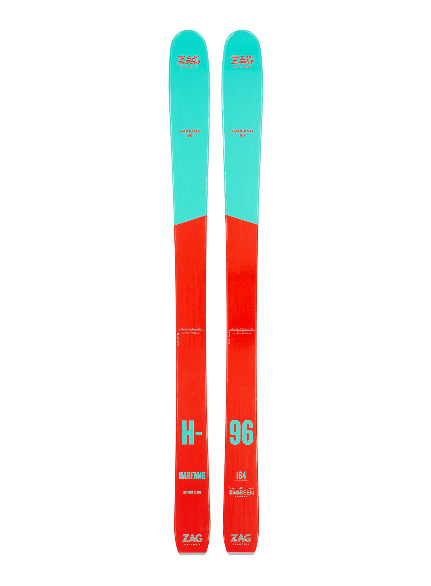 Ženske skije za turno skijanje ZAG H-96 Lady - orange/turquoise