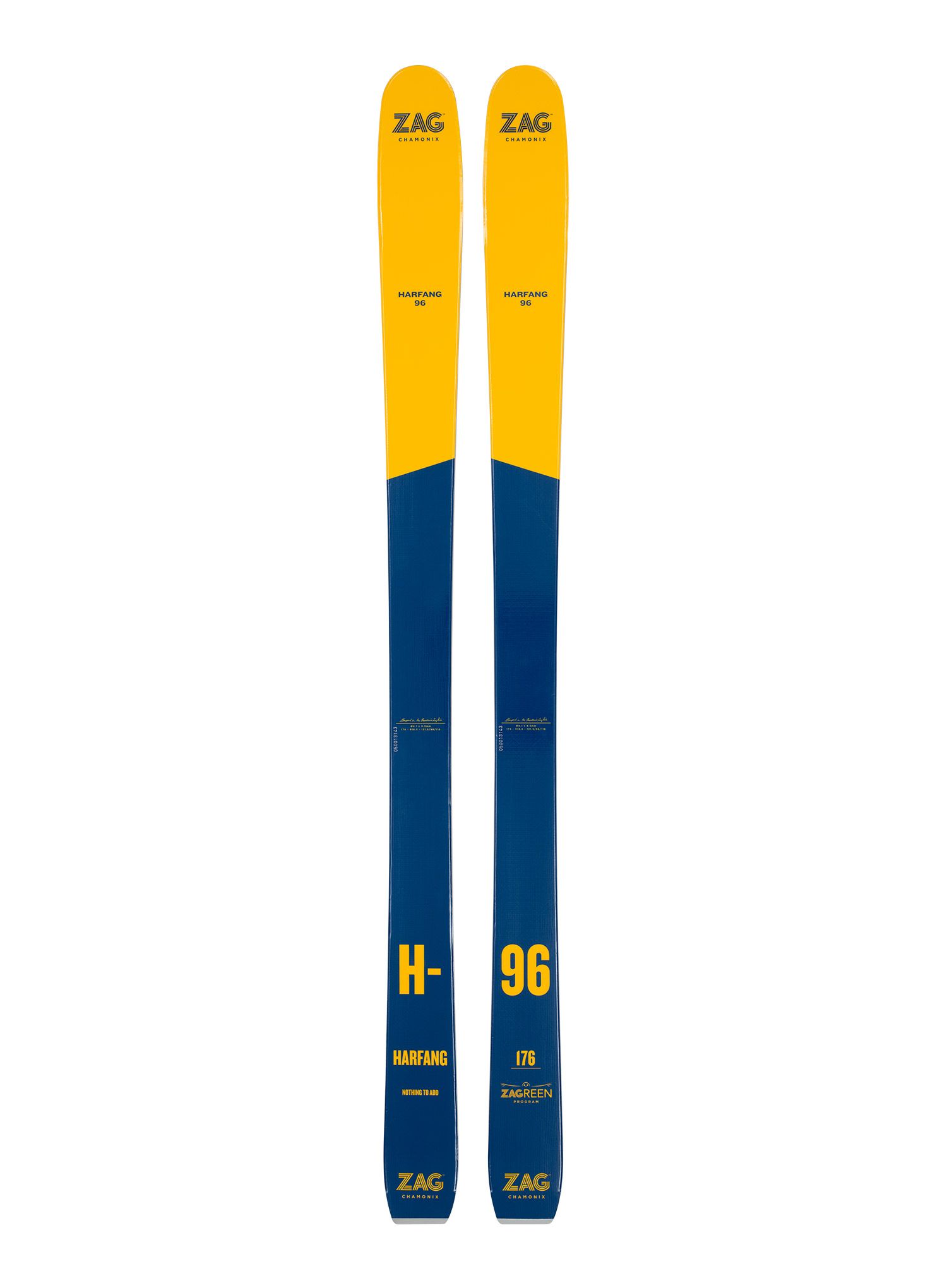 Skije za turno skijanje ZAG H-96 - yellow/blue